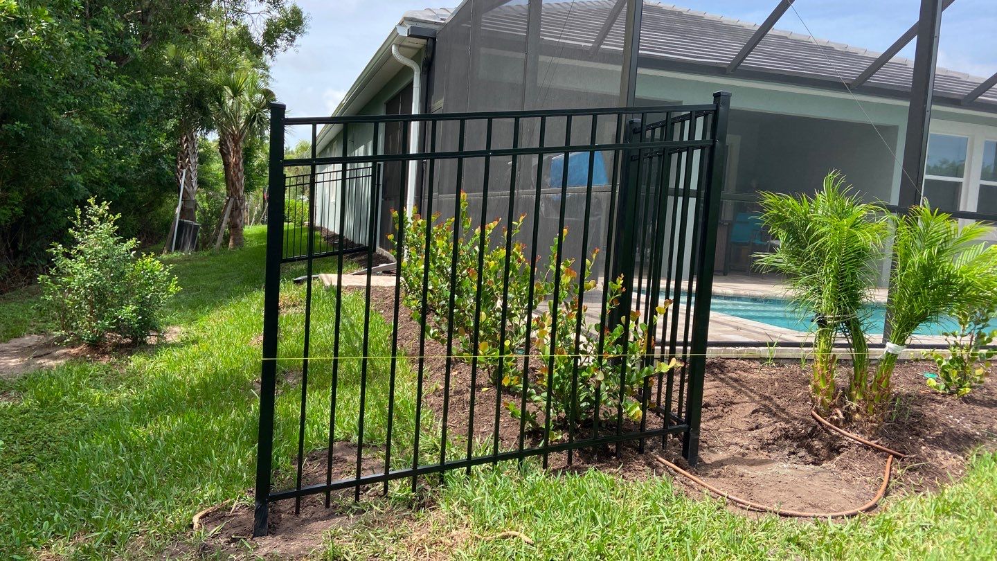 Sarasota, FL Aluminum Fence Installation using Black 3 Rail Aluminum Fence by Asap fence and gates, LLC