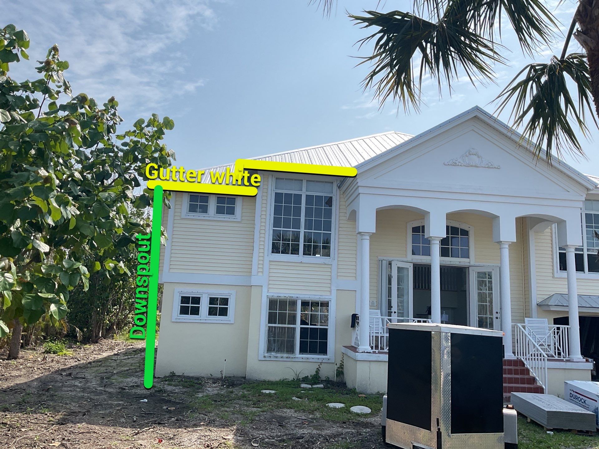 White 6-Inch Seamless Gutters in Sanibel FL by Gutter Professors