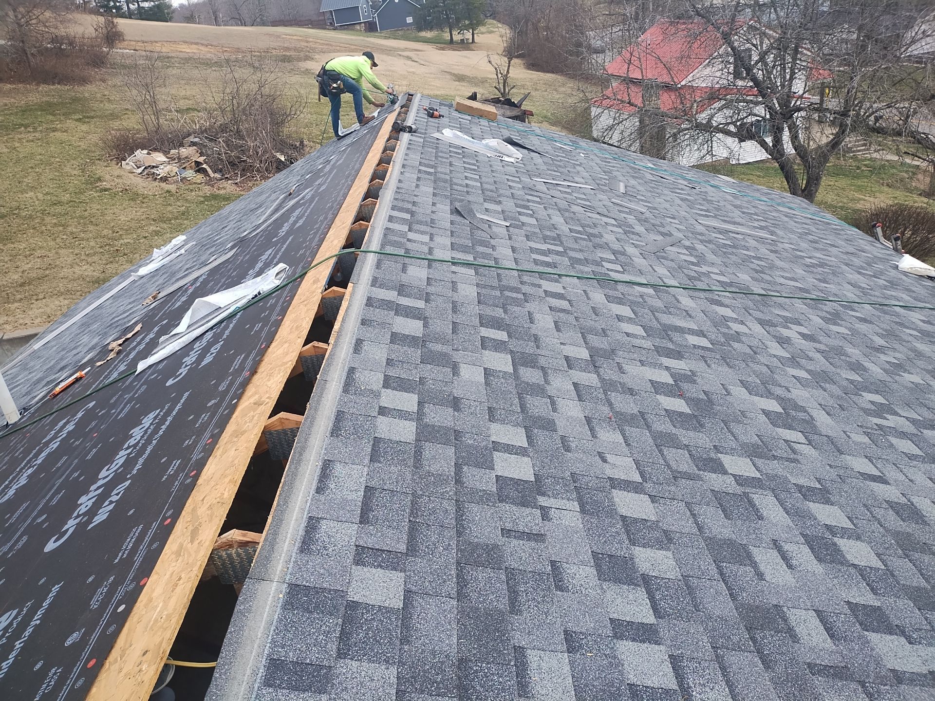 Residential Roofing Installation using Performance Shingles by Mr. Roofer