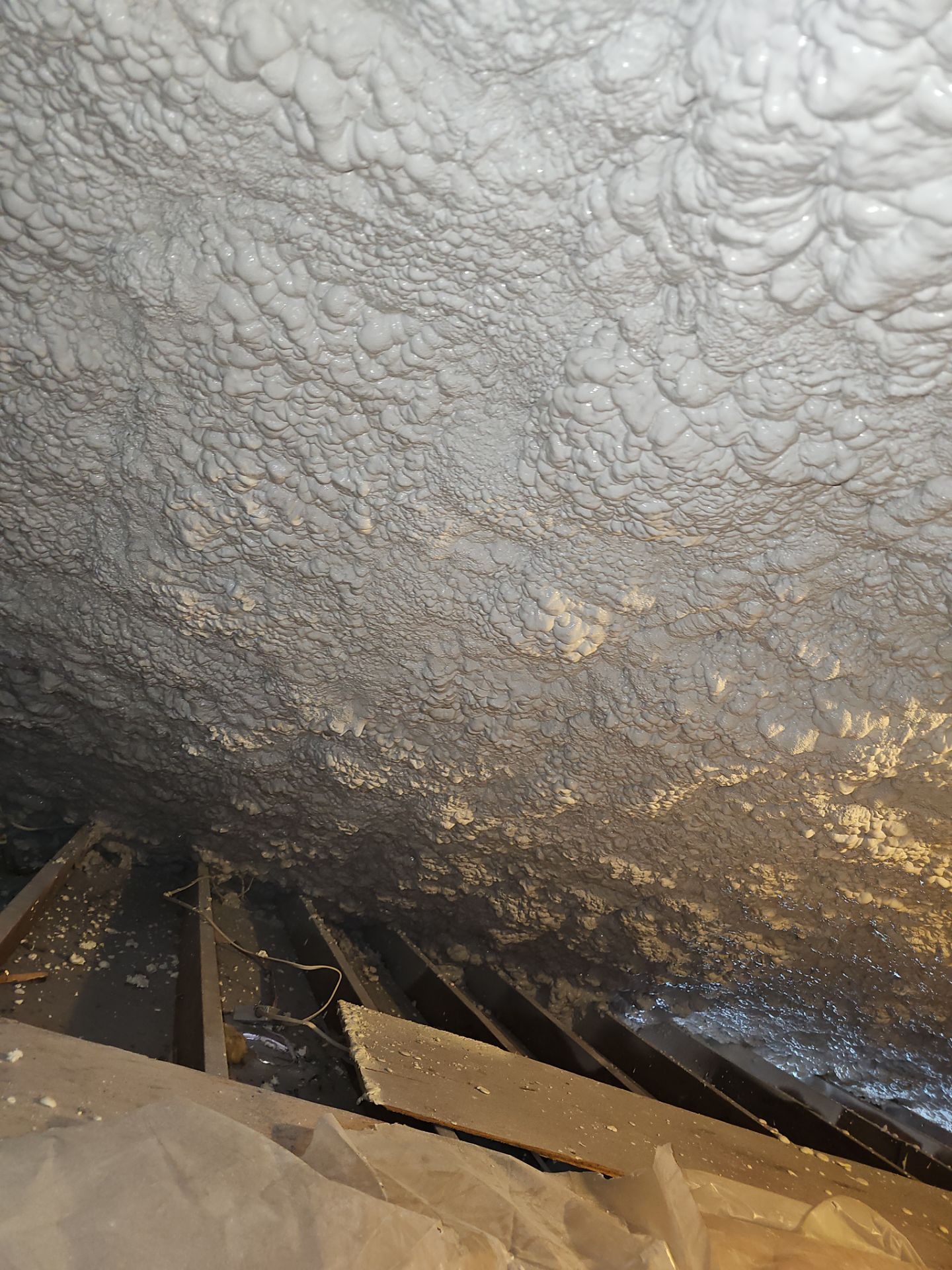 Basement Exterior Walls using Closed Cell Spray Foam by NYS Foam & Energy
