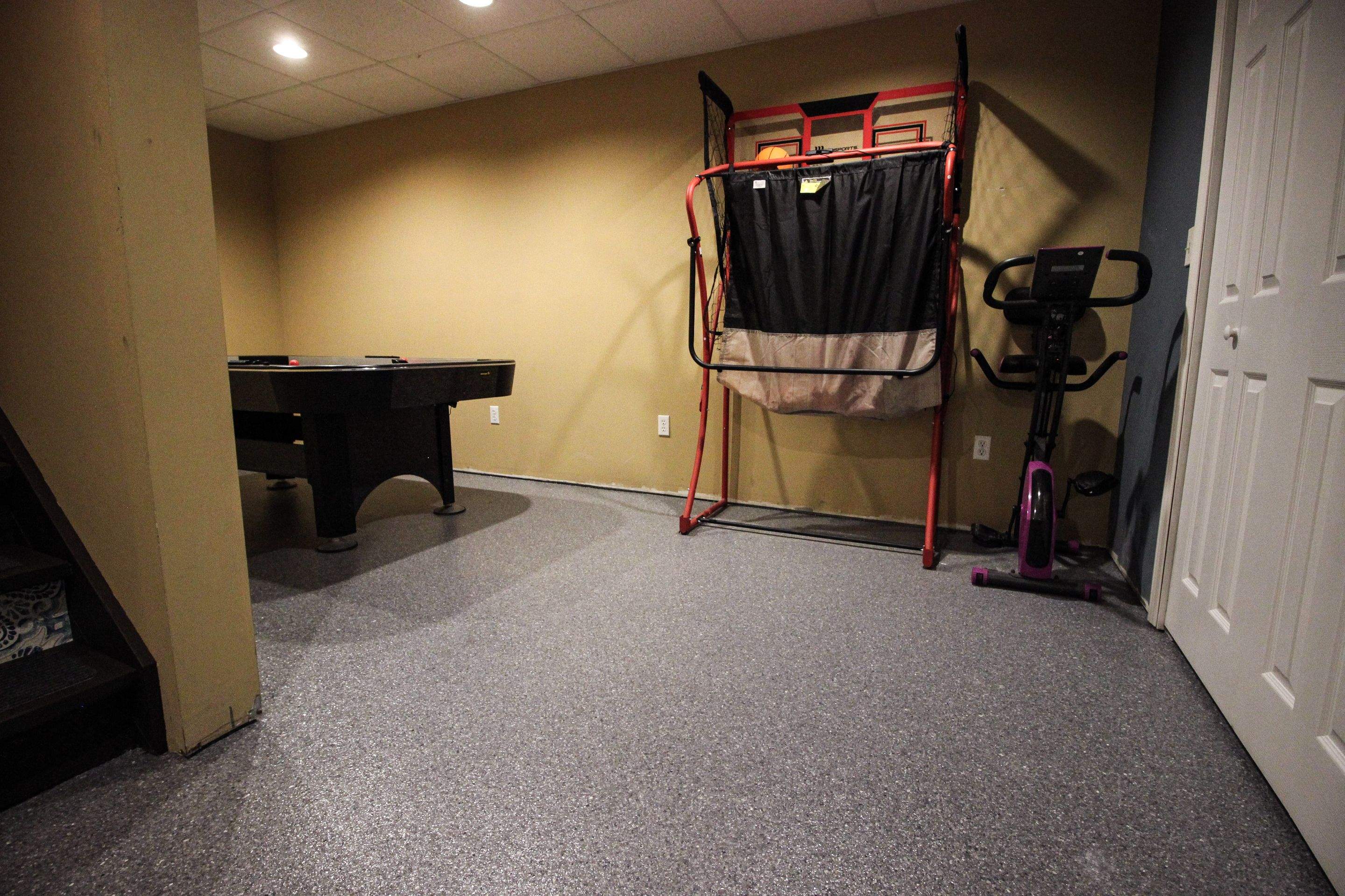 Basement Floor using Granite by Your1DayFloor.com
