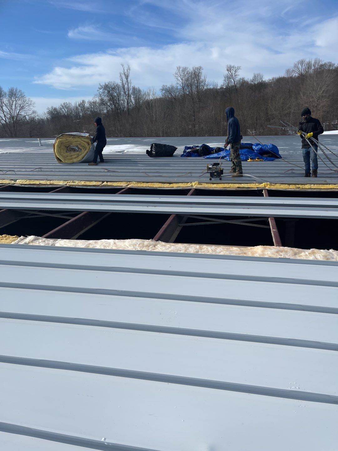 Commercial Roofing Installation using 24 Guage Double Lock Standing Seam by CentiMark Roofing