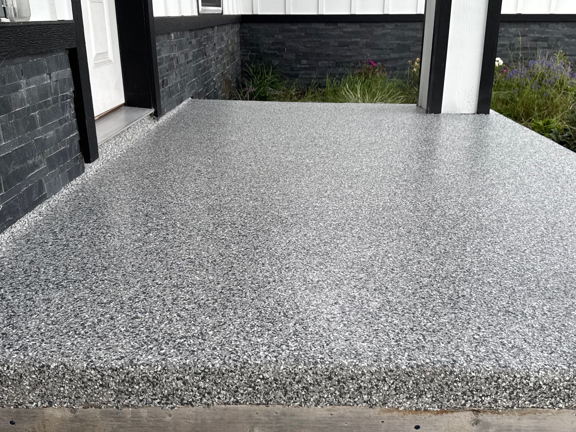 Porches Project in Brooker, FL in Slate Stone by Cross Creek Concrete Coatings