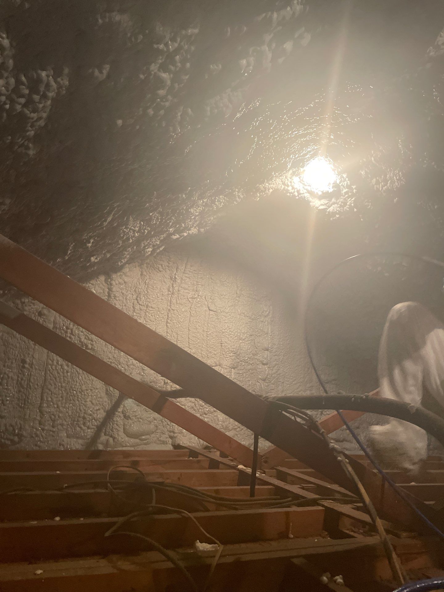 Attic Insulation using open cell spray foam by NYS Foam & Energy