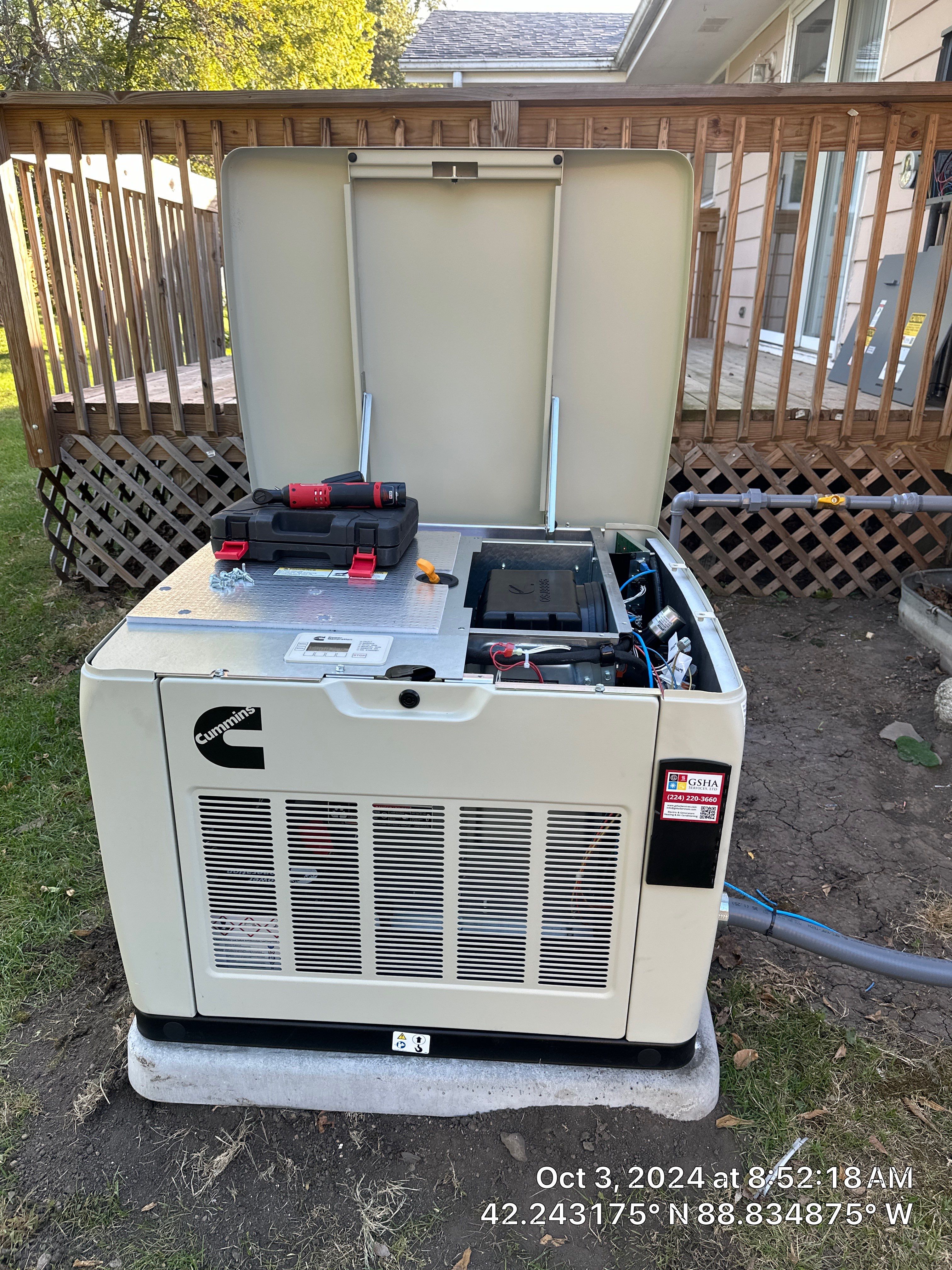 Cummins Generator Installation by GSHA Services LTD