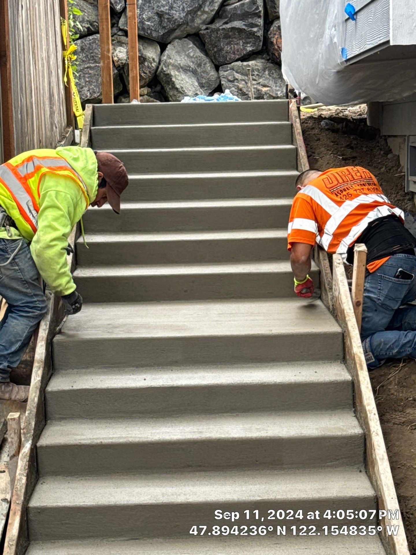 Jireh Outdoor Projects | Concrete Stair Repair and Retaining Wall by Jireh Asphalt & Concrete Inc 