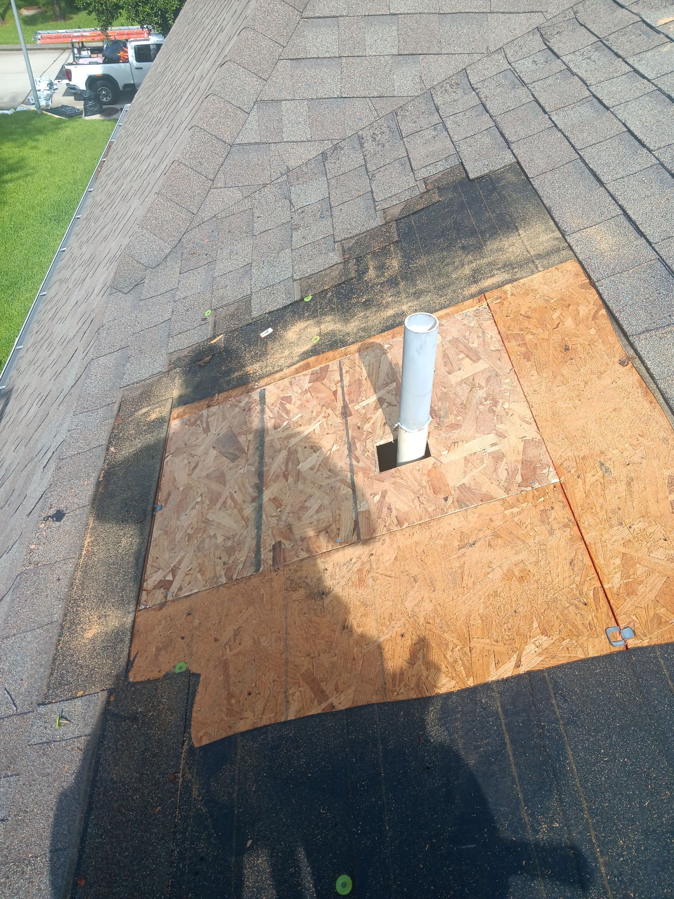 Hail Damage using Owen's Corning Duration (Lifetime) Shingles by Roof Repair Company