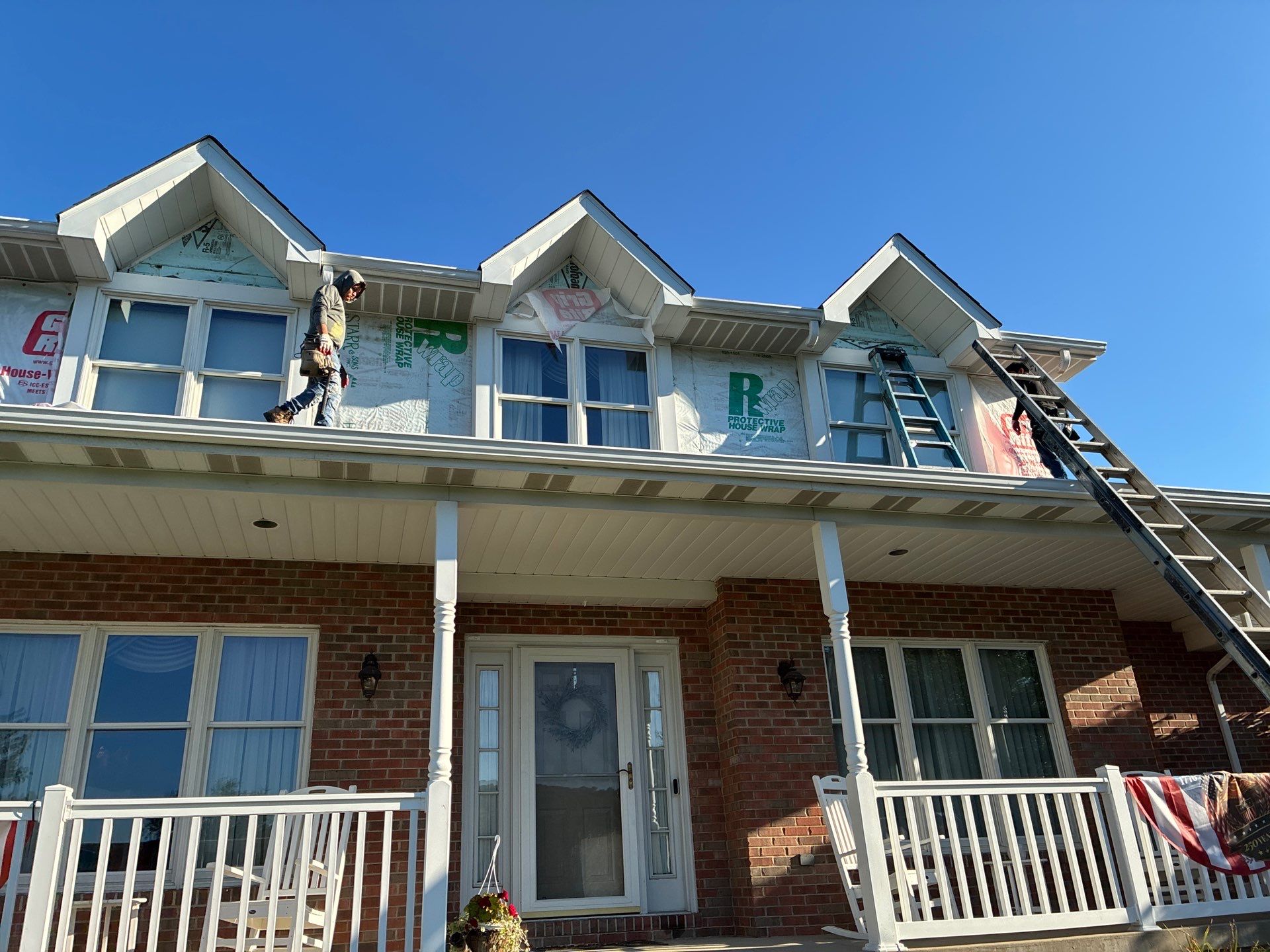 Full Roofing Replacement and Gray Shake Hardie Siding Installation in Butler by Cousins Roofing Siding & Decks