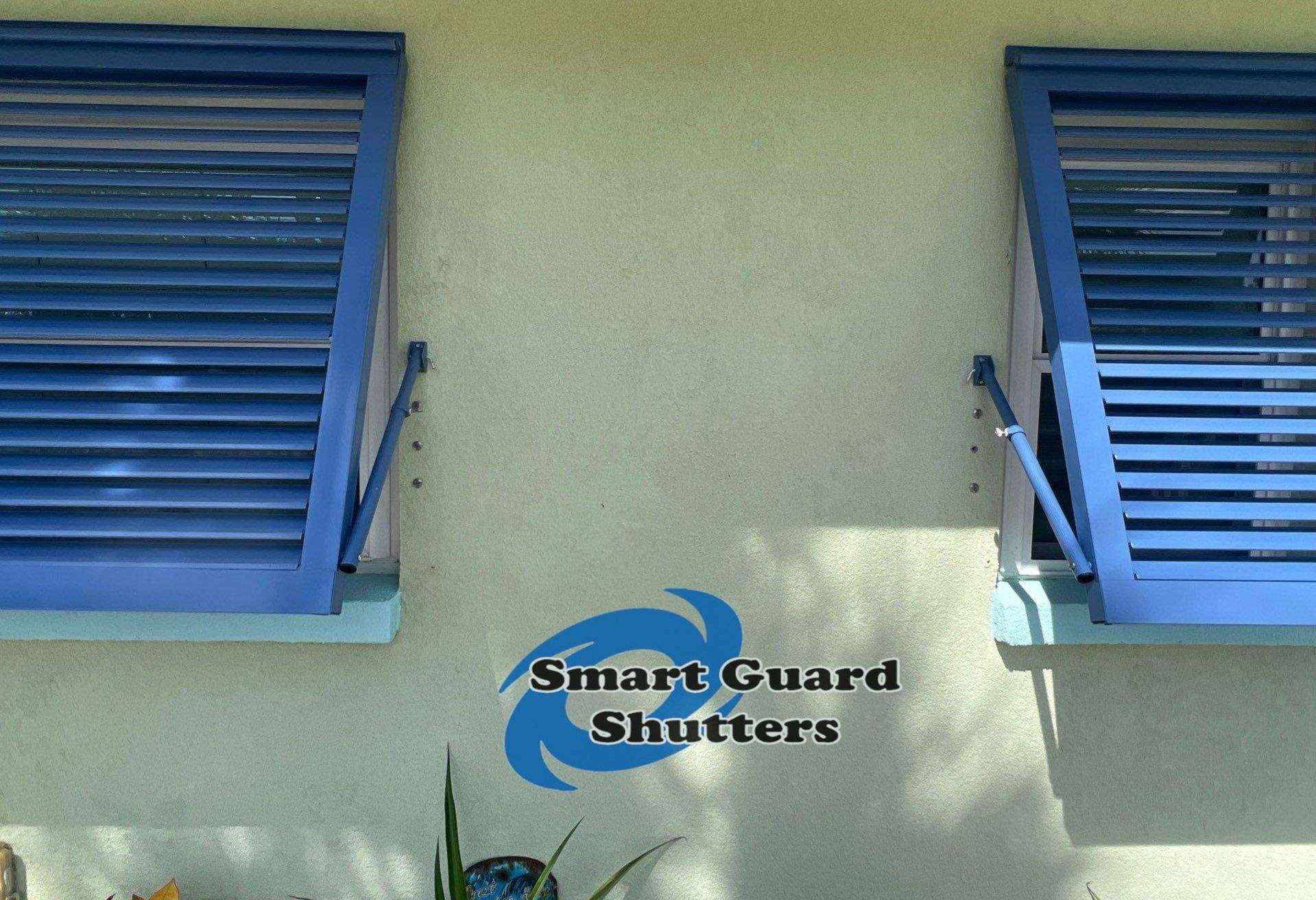 Impact Bahamas in Distant Blue by Smart Guard Shutters