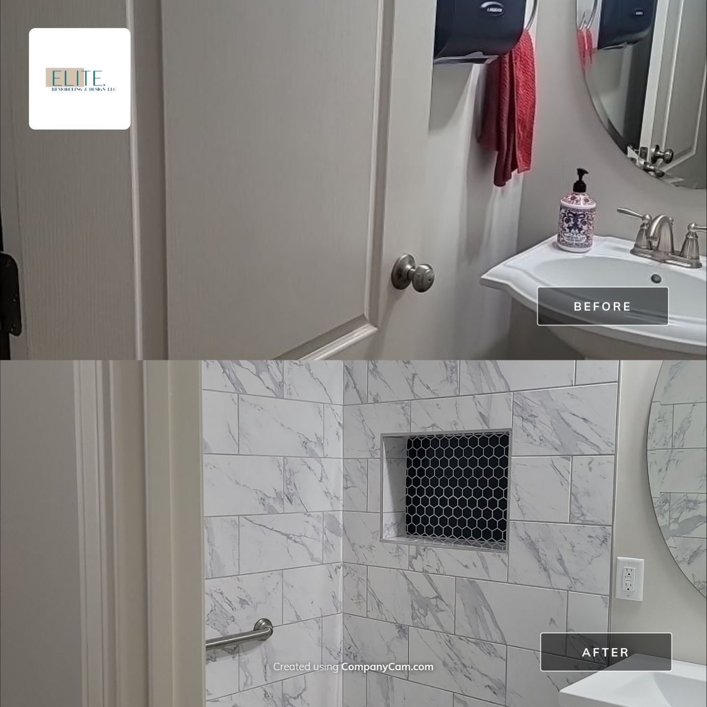 A Pathway to Possibility – Turning a Half Bath into a Full Retreat in Holly Springs by Elite Remodeling and Design LLC