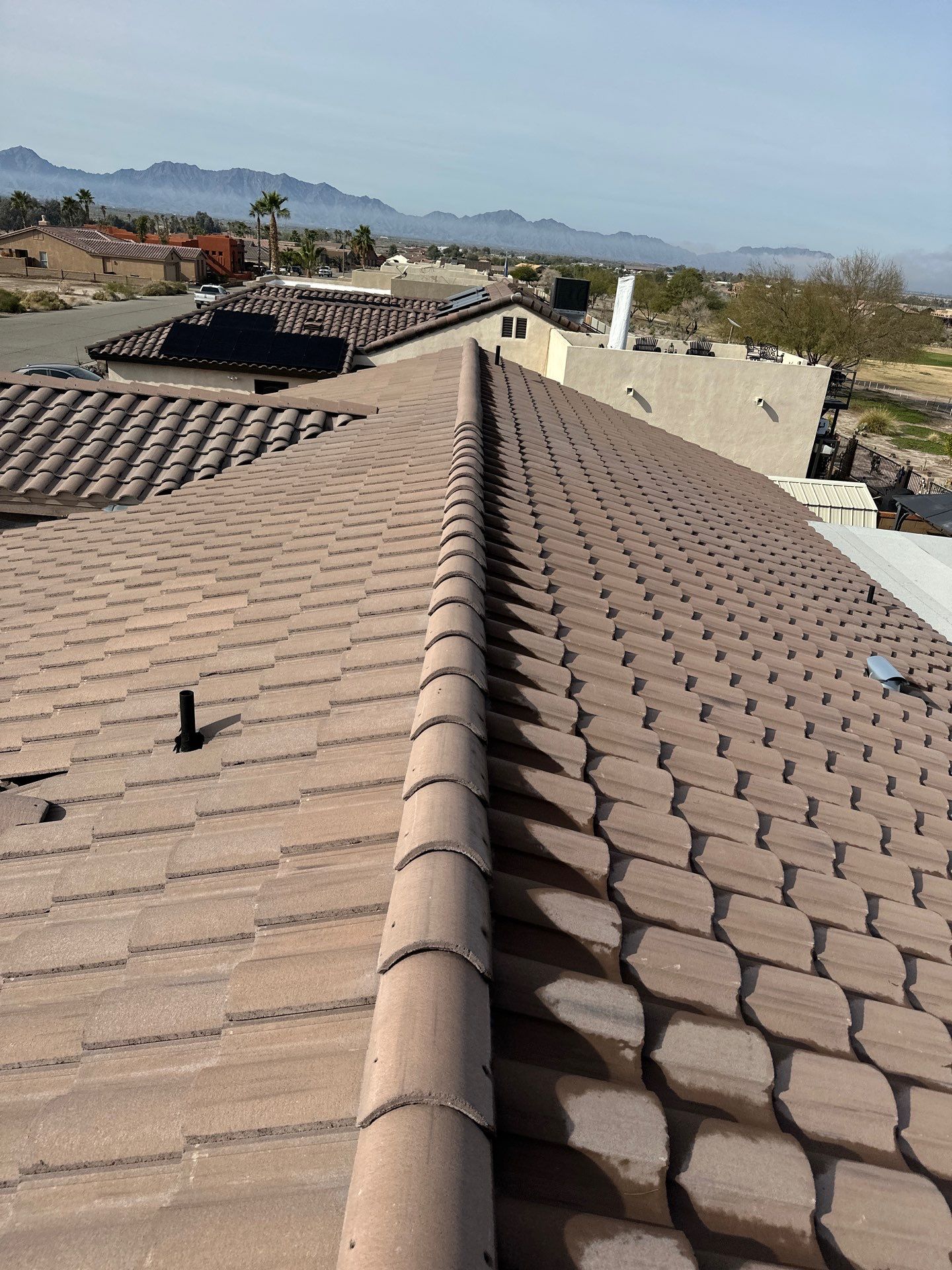 Sandstone Beige Concrete Tile by Reimagine Roofing