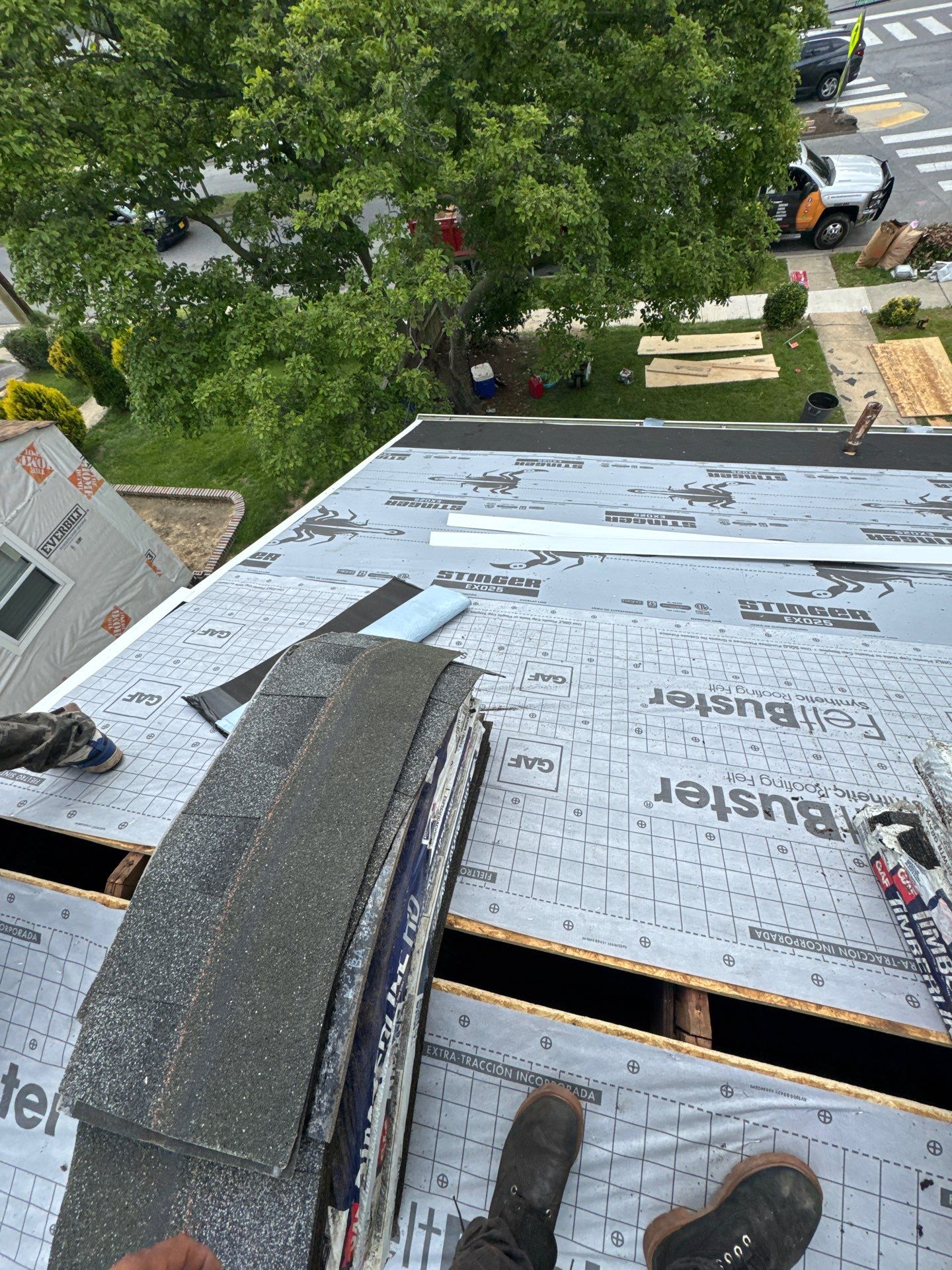 Residential Roofing Installation using GAF HDZ SHINGLES by La Bendicion Contruction Llc