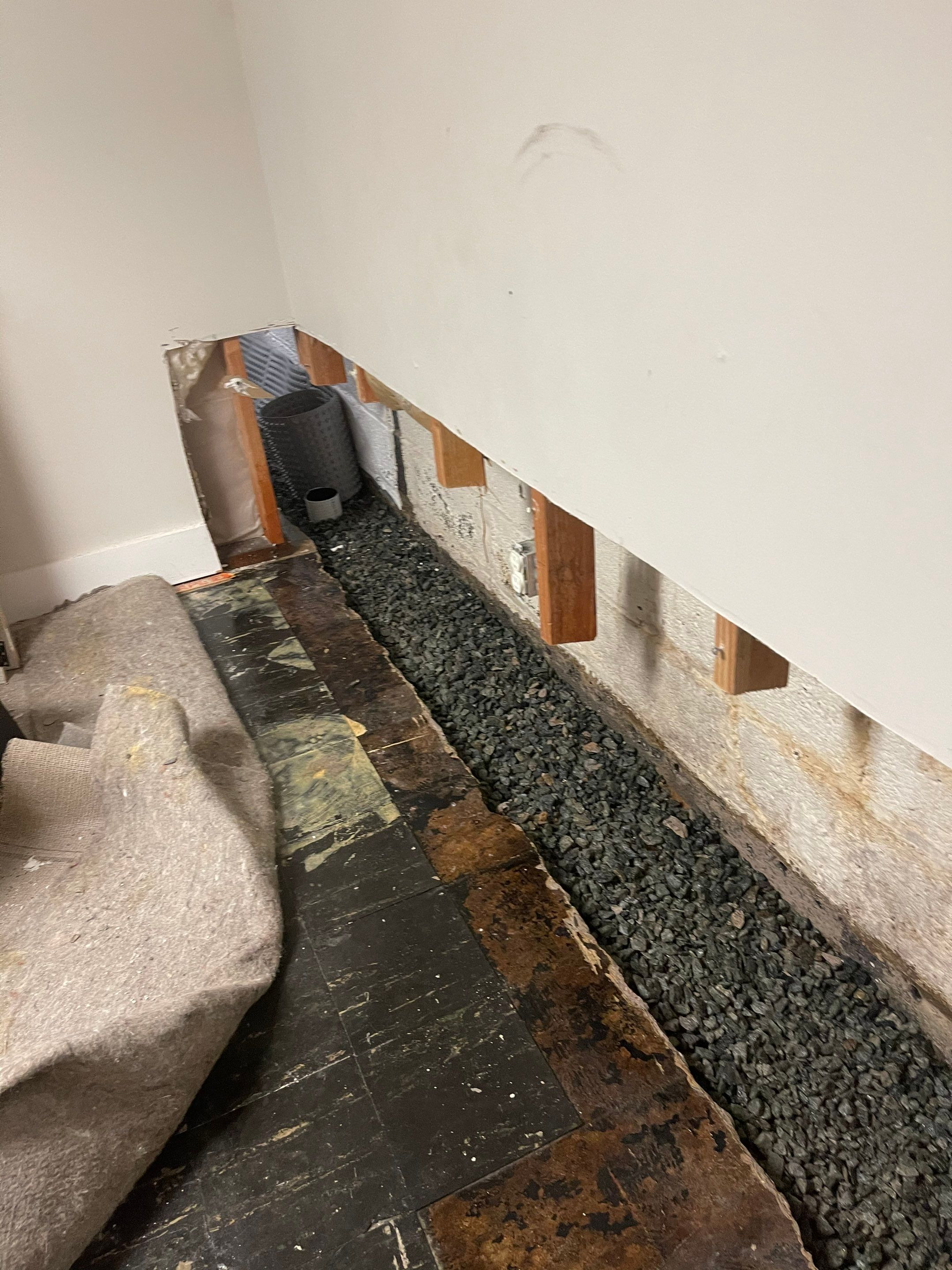 Interior French Drain Job in Westwood, NJ by Pure Service Pro, LLC 