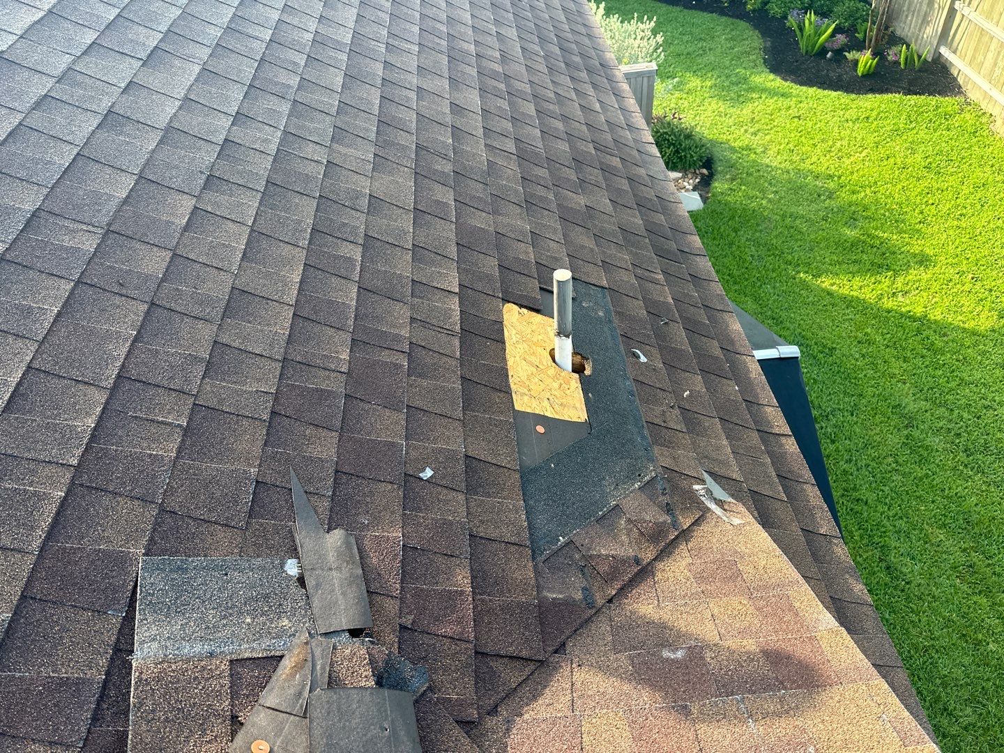 Hail Damage using Owen's Corning Duration (Lifetime) Shingles by Roof Repair Company