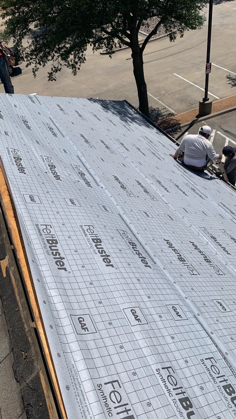 Commercial Roof Installation using GAF Shingles in Dallas Texas by Elite Roofing LLC