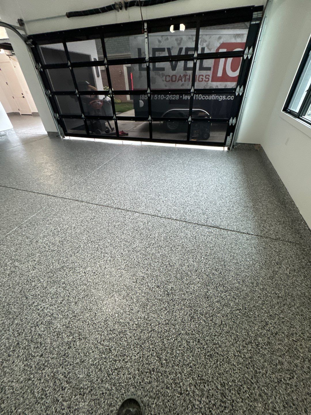 Domino Garage Floor Coating by Level 10 Coatings