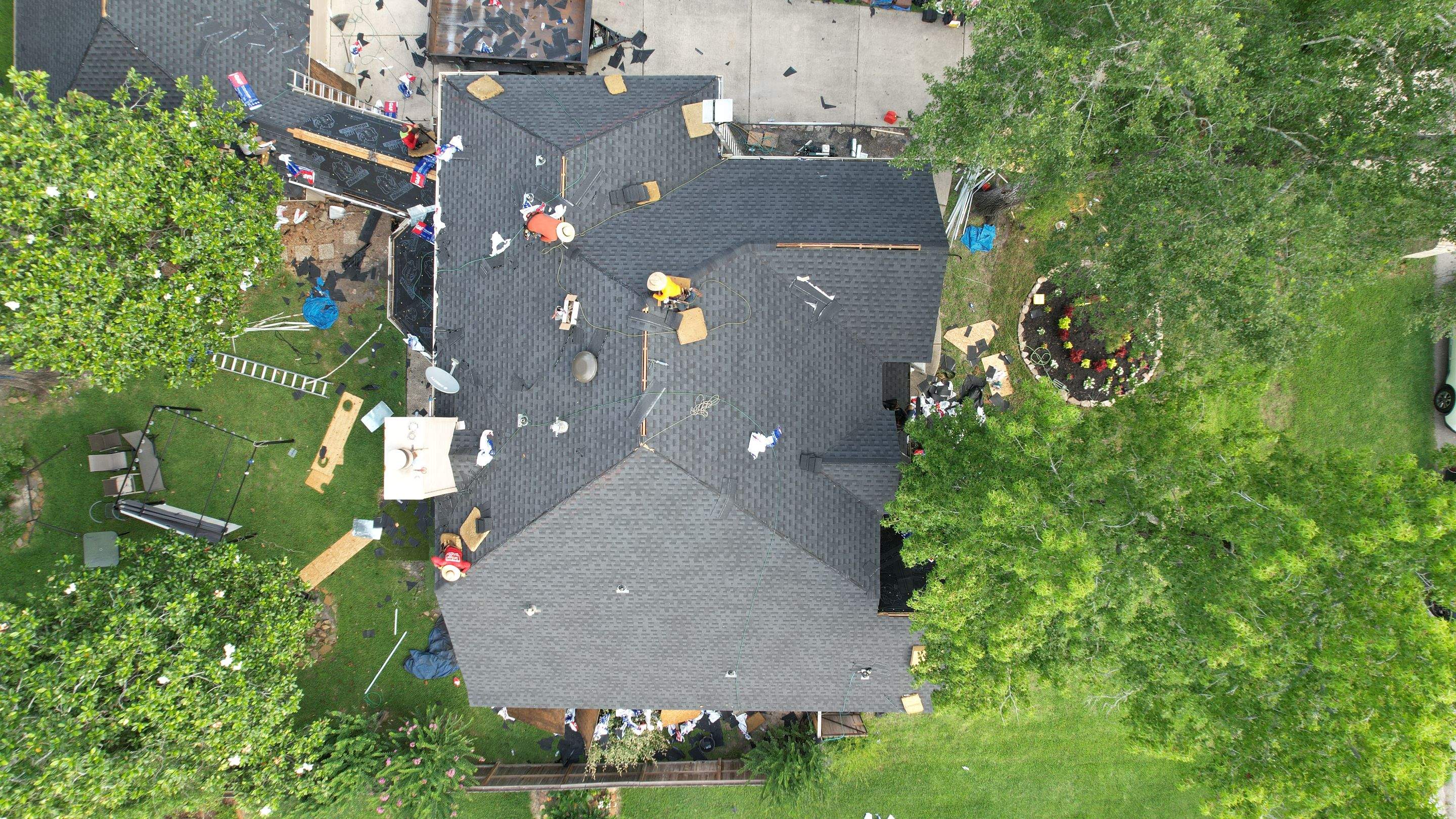 Deep Slate-Blue Shingle Roof Replacement — Conroe, TX by PL Roofing & SB Roofing, LLC.