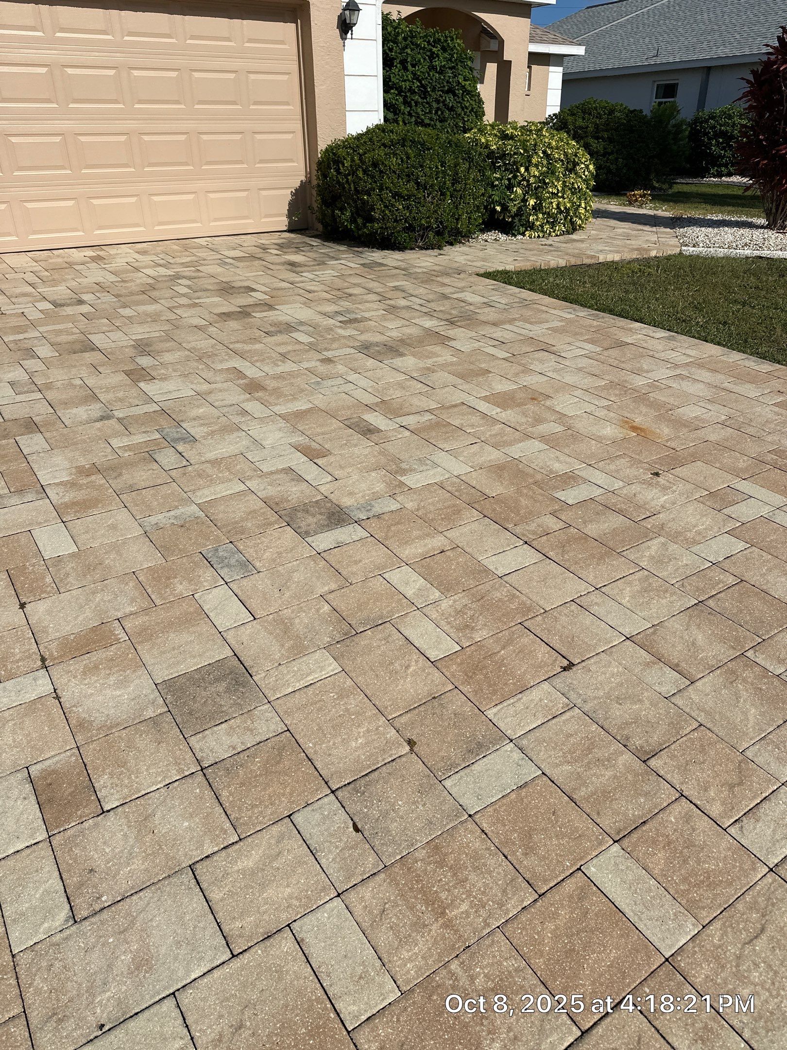 Driveway and Walkway Paver Sealing Project in Sun City Center by Supreme Paver Experts