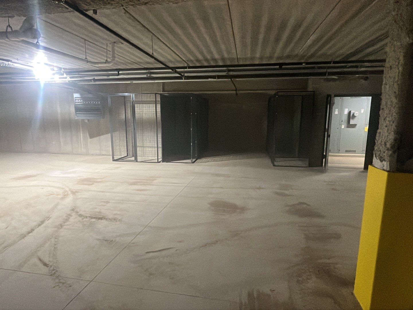 Parking garage post construction cleanup by Northern Power Washing LLC.
