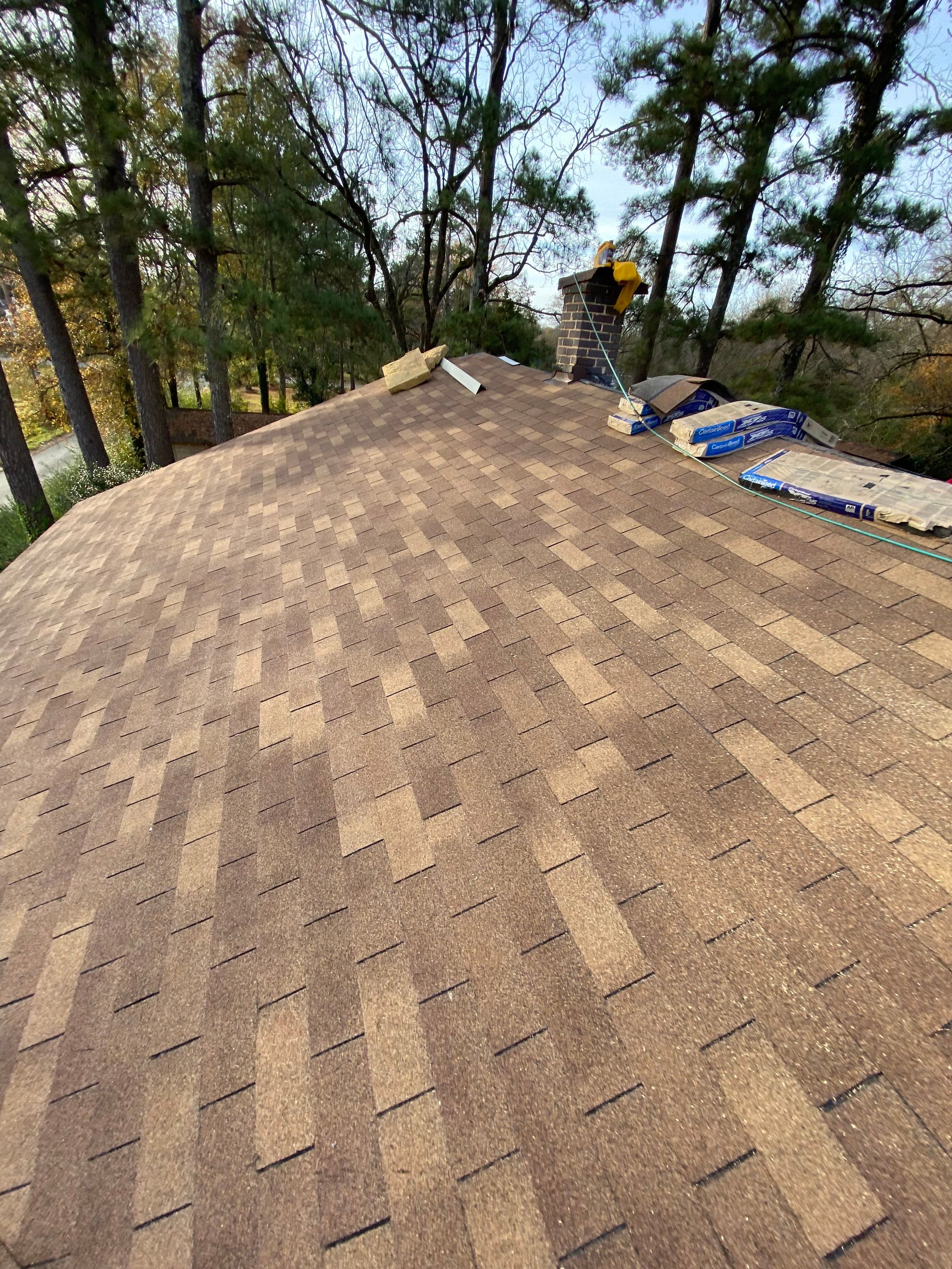 Residential Shingle Reroof using CertainTeed XT25: Resawn Shake by Hostetler Roofing
