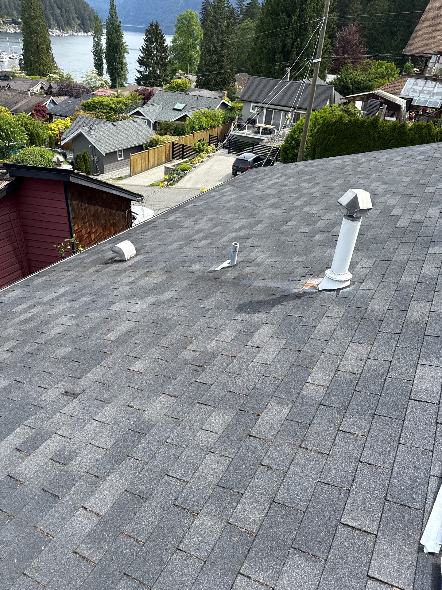 Residential Re-Roof using GAF Timberline HDZ Pewter Grey by Top Notch Roofing Inc