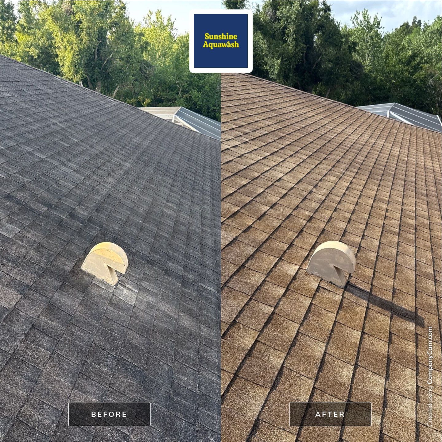 Asphalt Shingle Roof Cleaning in Creekwood Community – Bradenton, FL by Sunshine AquaWash