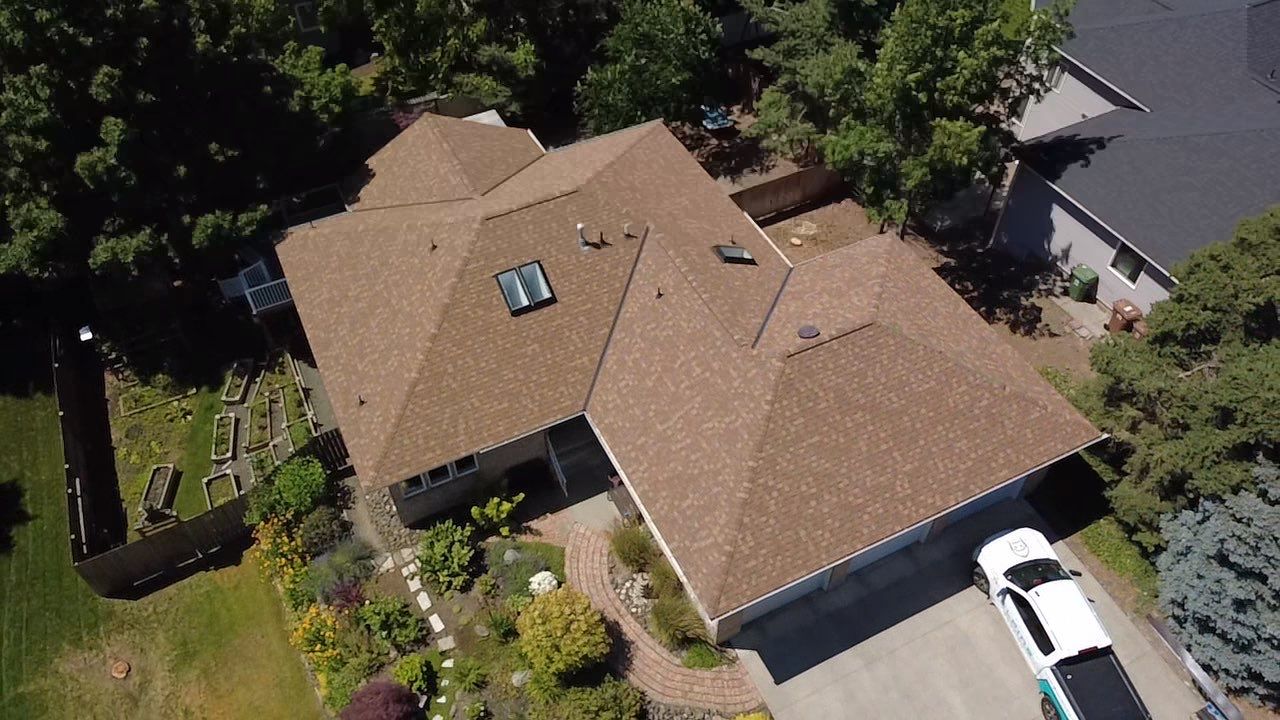 Architectural Shingle Roof Replacement and Skylight Installation N F St Spokane, WA 99208 The Denali System - 5-Star SureStart PLUS Coverage - CertainTeed Landmark® Shingle- Resawn Shake by Alpine Roofing