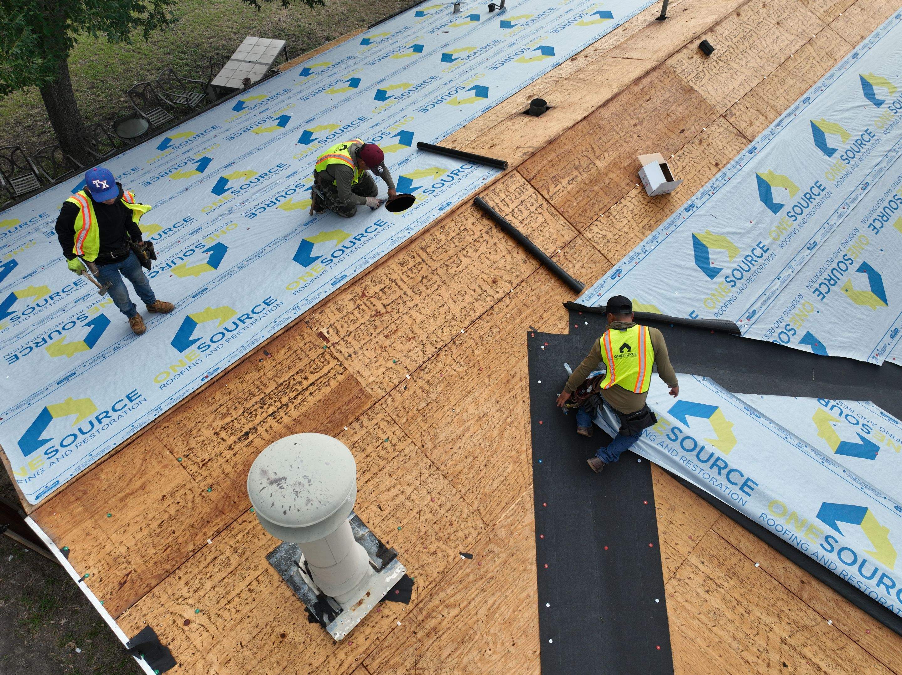 Residential Roofing Installation using Malarkey Highlander Weathered Wood Plus by OneSource Roofing and Restoration