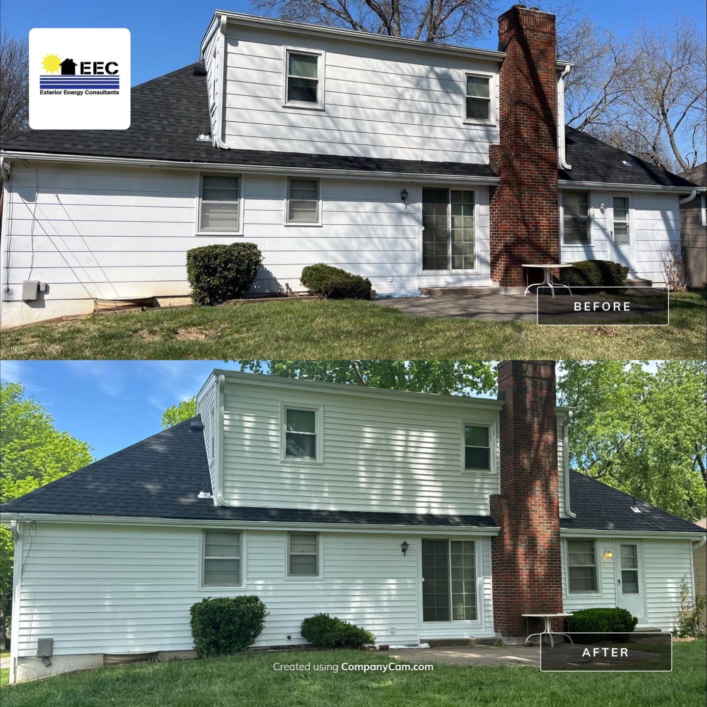 Siding Installation using White Market Square by EEC Windows, Siding & Roofing