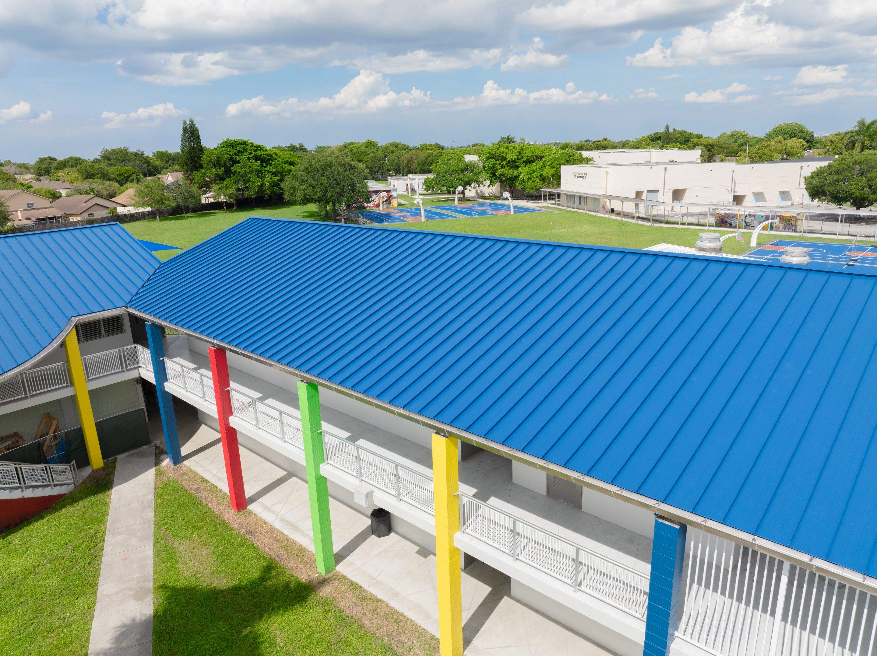 24ga 1.5" Mechanical Seam Slate Blue by Total Roofing System The Metal Roof Experts