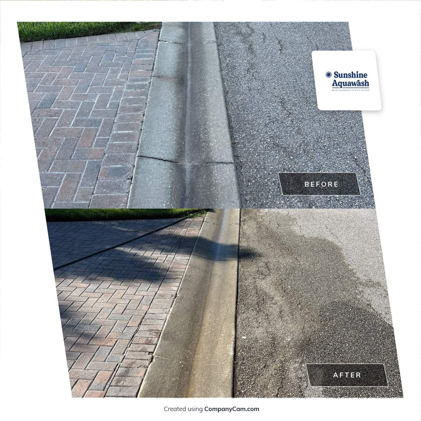 Paver Driveway Cleaning in Winding River Community, Bradenton, FL by Sunshine AquaWash