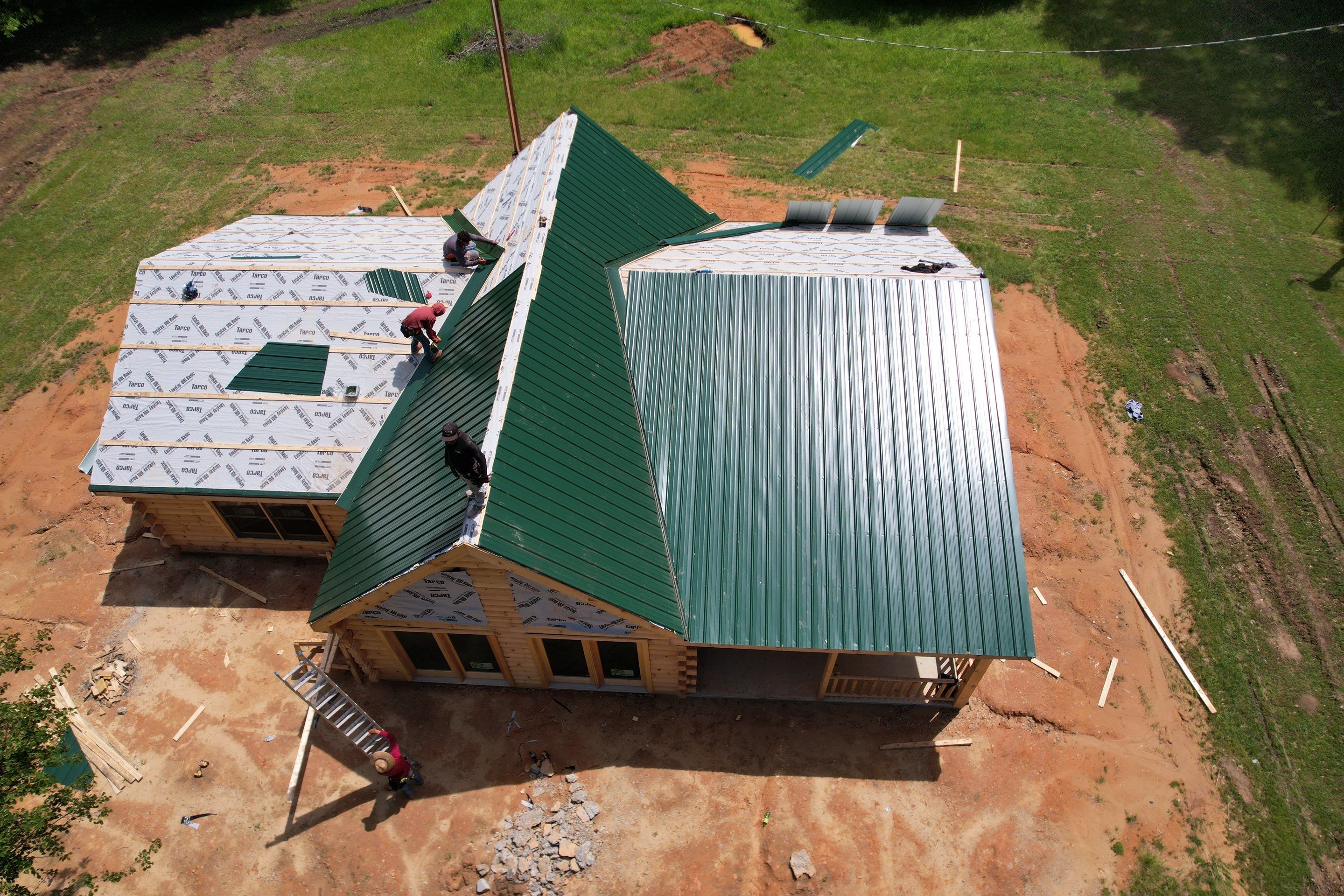 New Home Construction using 29 gauge metal by Hostetler Roofing