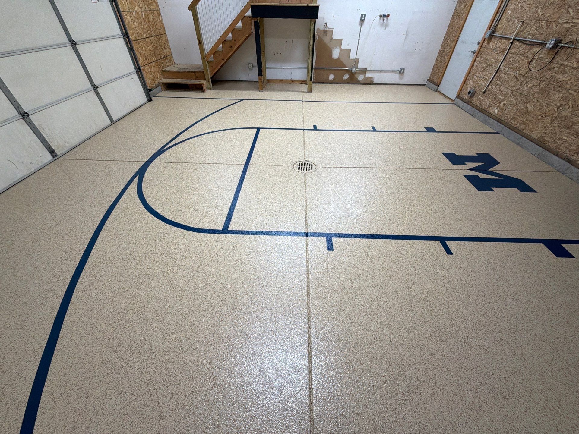Custom Epoxy Garage Floor Completed In Norton Shores Michigan by Gordon Painting