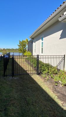 Bradenton, FL  4ft. Tall 3-Rail Black Aluminum Fence