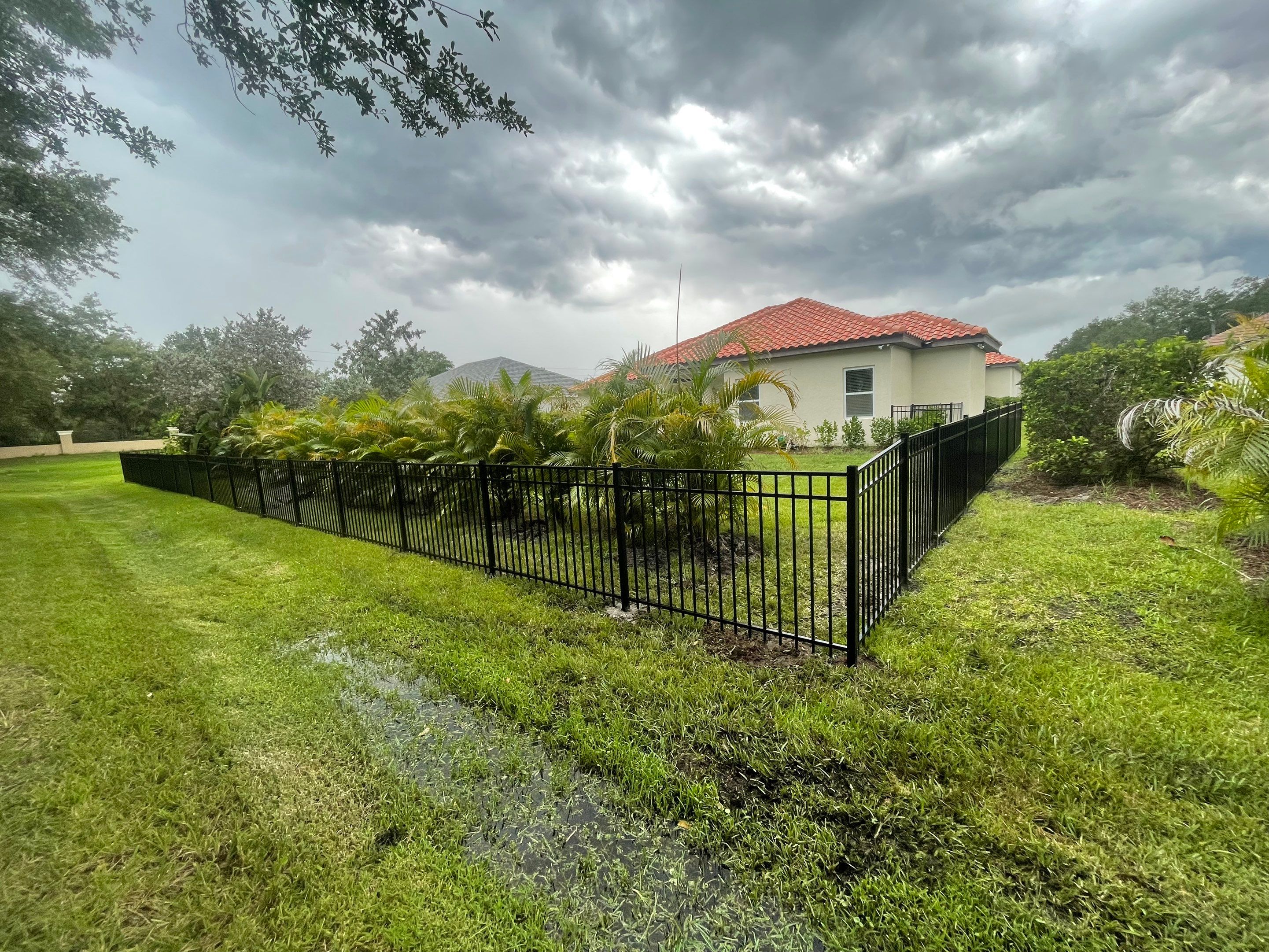 Bradenton, FL 4ft. Tall 3-Rail Black Aluminum Fence by Asap fence and gates, LLC