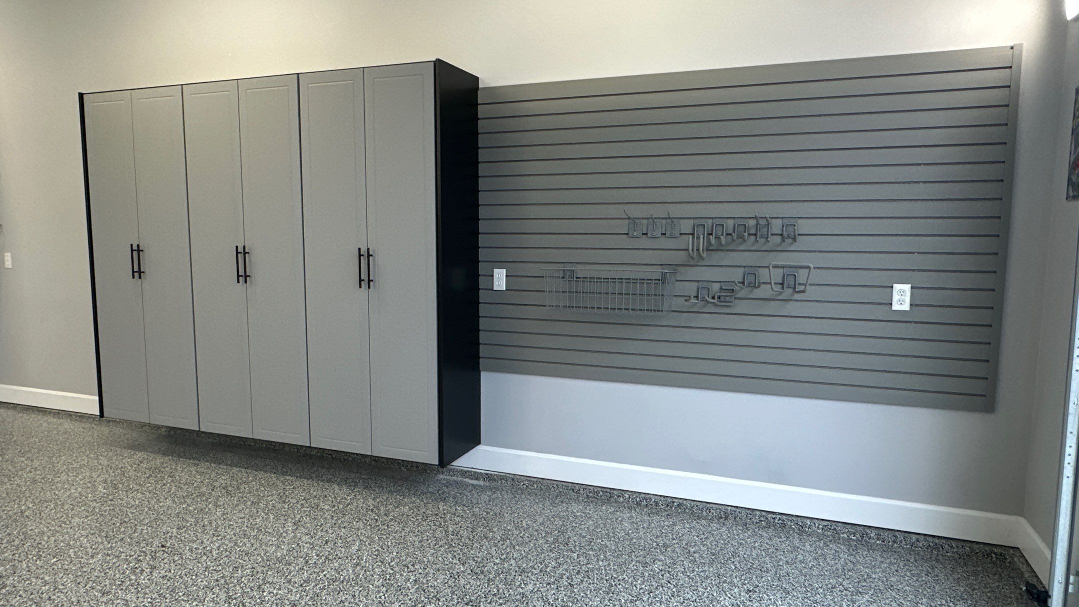 Pat F upgraded his garage with a cool Two-tone cabinet setup by Banner Garage