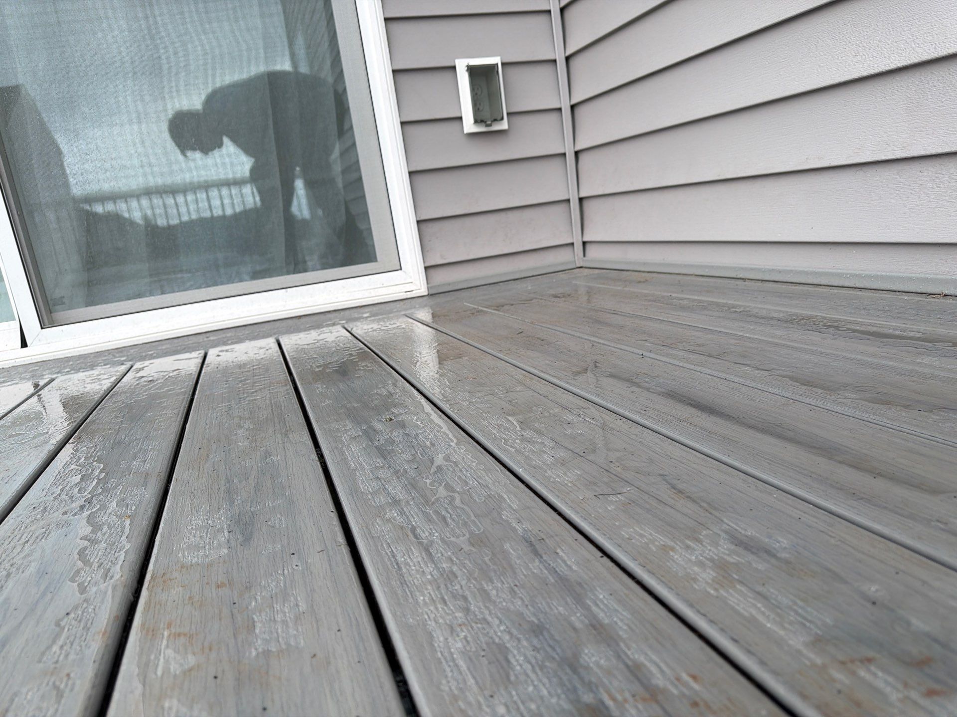 Custom Gray Composite Deck Installation in Duncannon by Esh Builders
