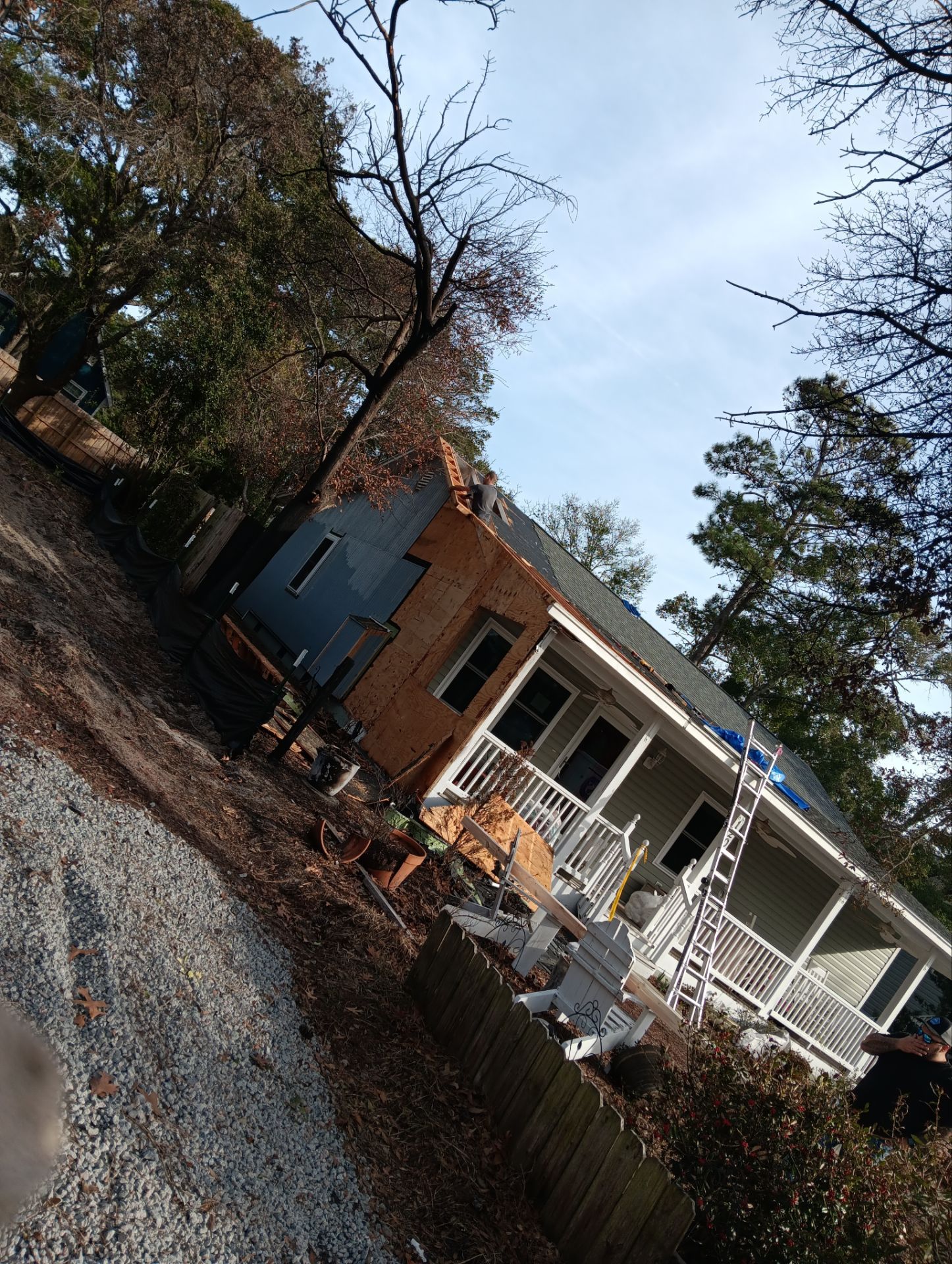 Fire Damage Insurance Workscope Roof Repair in Oak Island, NC Using CertainTeed Landmark by RGR Construction and Roofing, LLC