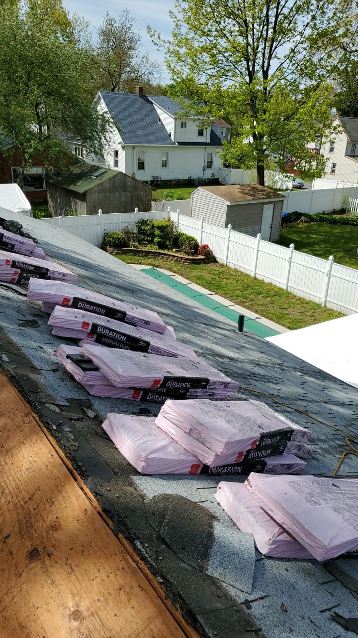 Residential Roofing Installation using Owens Corning Duration Slatestone Gray by A Plus Exterior