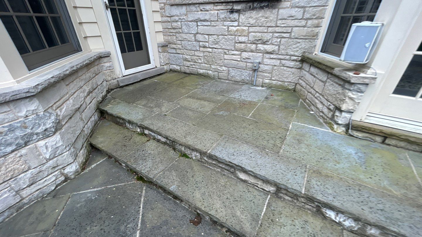 Winnetka, IL bluestone patio cleaning by Northern Power Washing LLC.