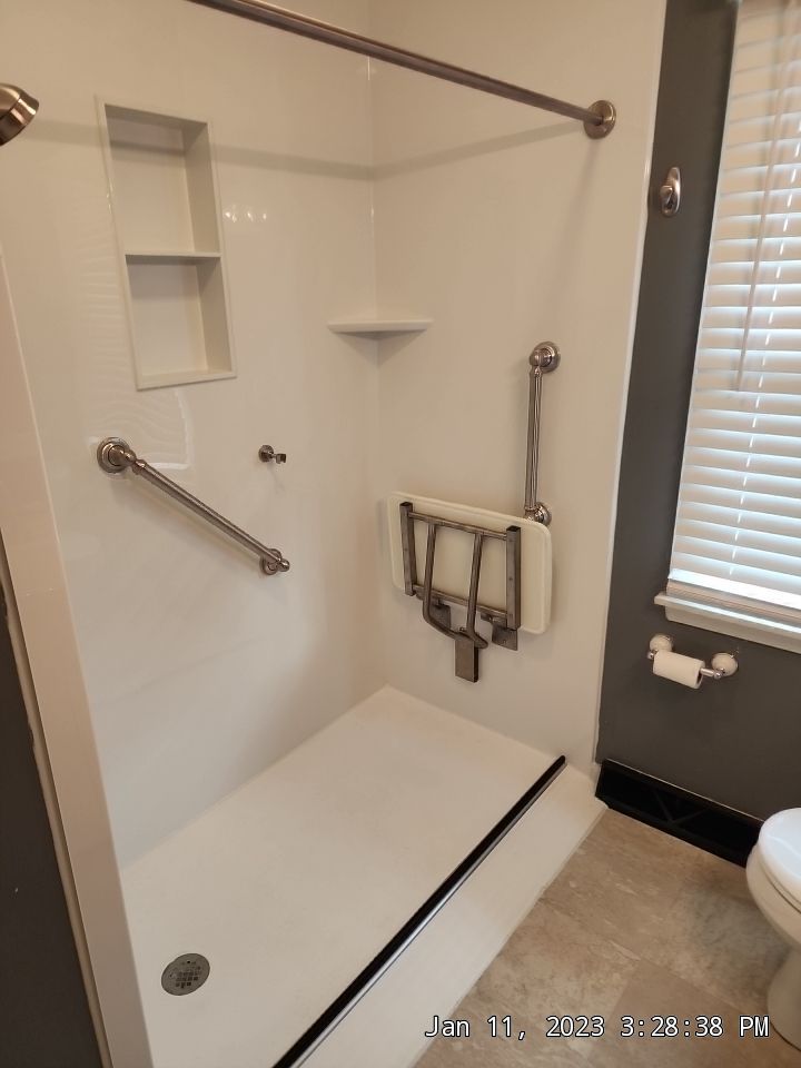 Zero Curb Walk-In Shower by BathPlanet SW Virginia