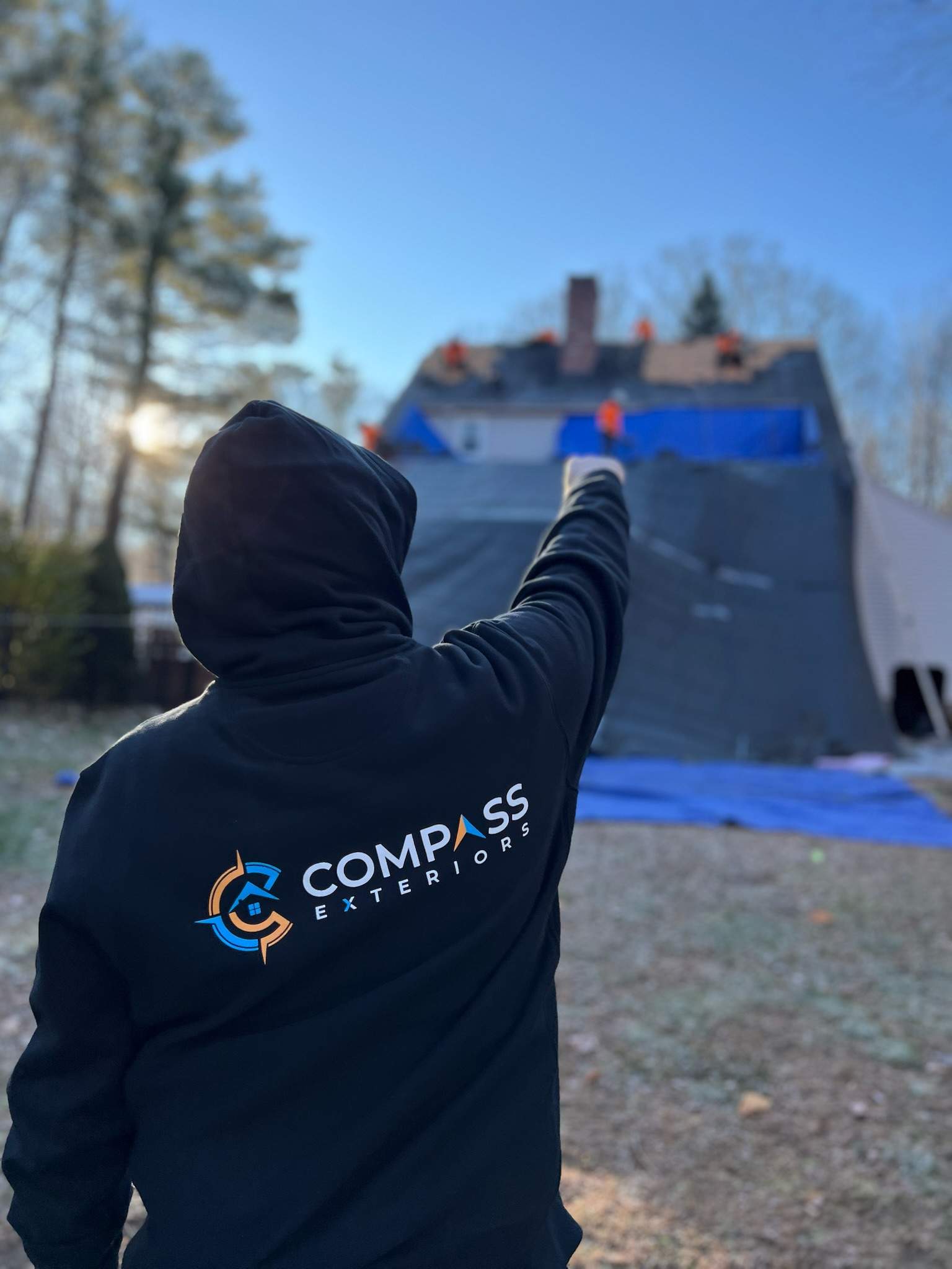 Residential Roofing Installation using Owens Corning Sierra Gray Shingles by Compass exteriors