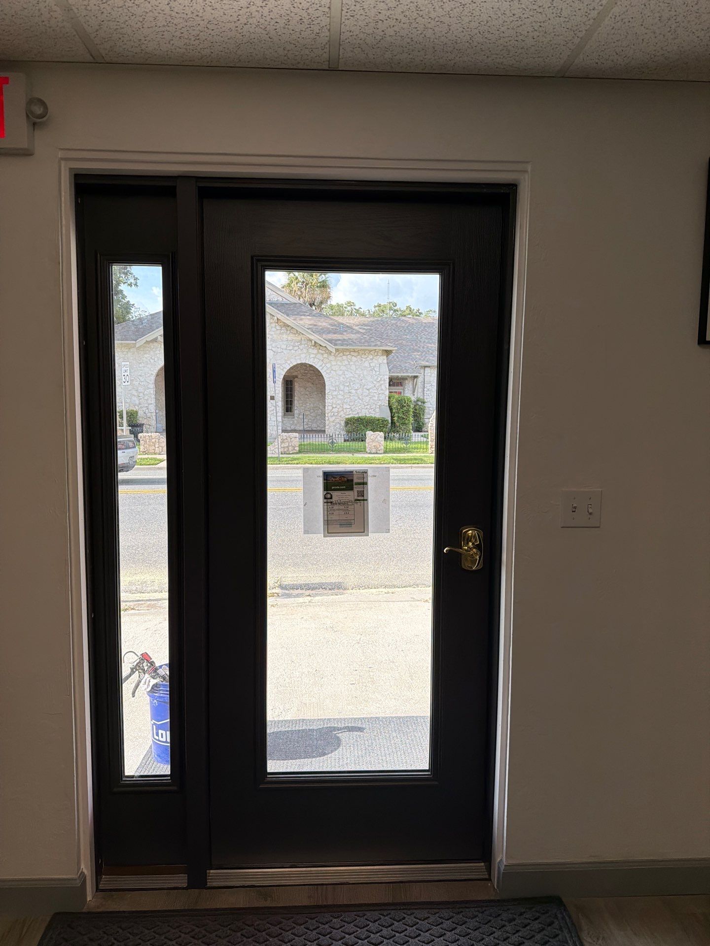 Commercial Entry Door Upgrade with ProVia Sidelight in Newberry by Windows & Doors Store