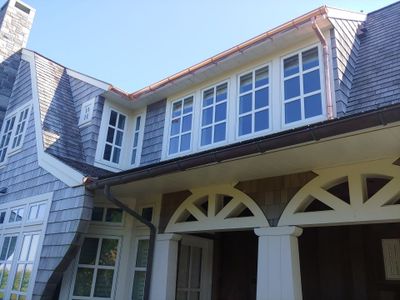 Orleans, Ma Gutter Installation using 6" Half Round Copper Gutter