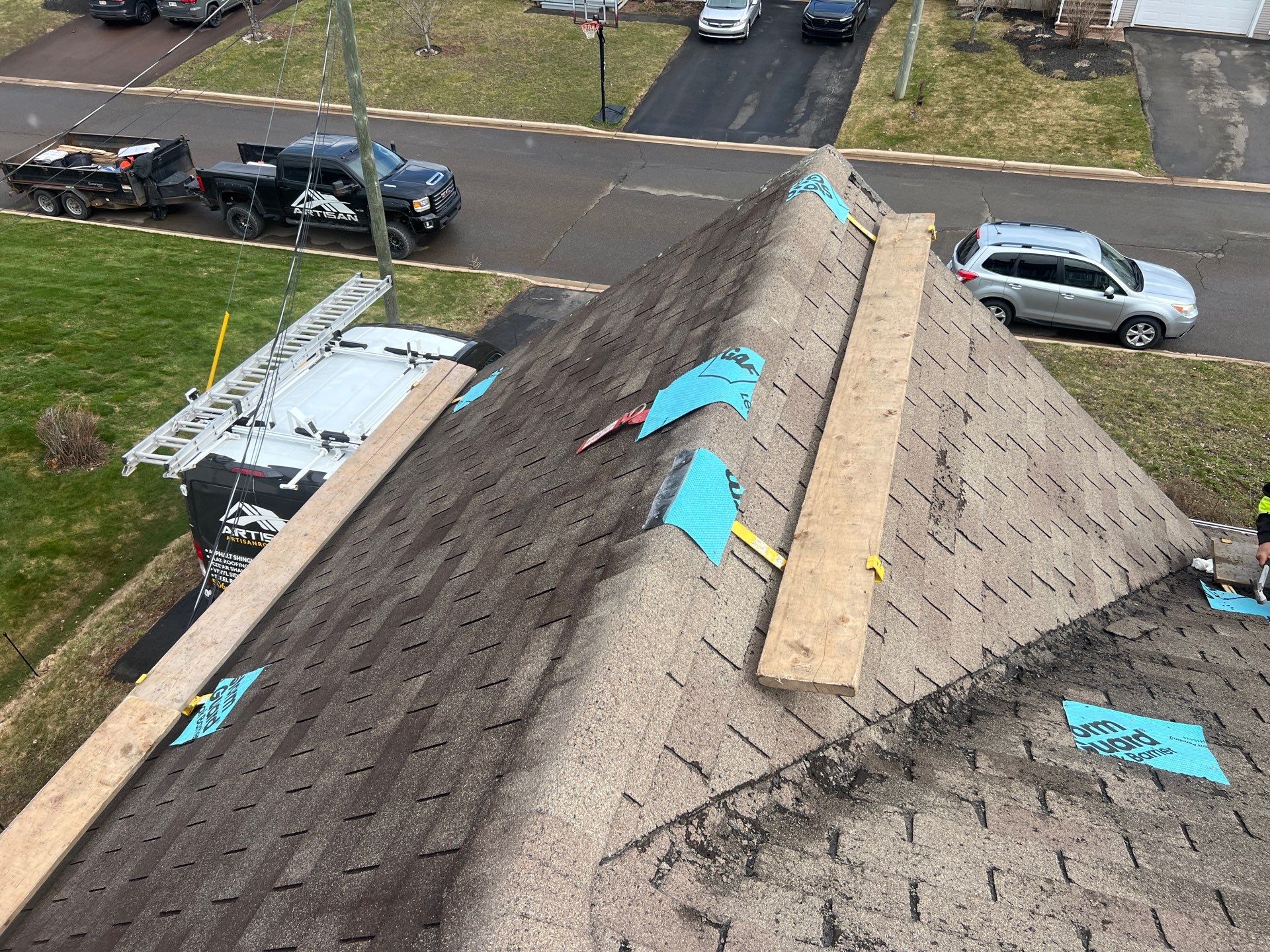 Residential Roofing Installation using Asphalt GAF HDZ by Artisan Roofing & Home Improvements Inc.