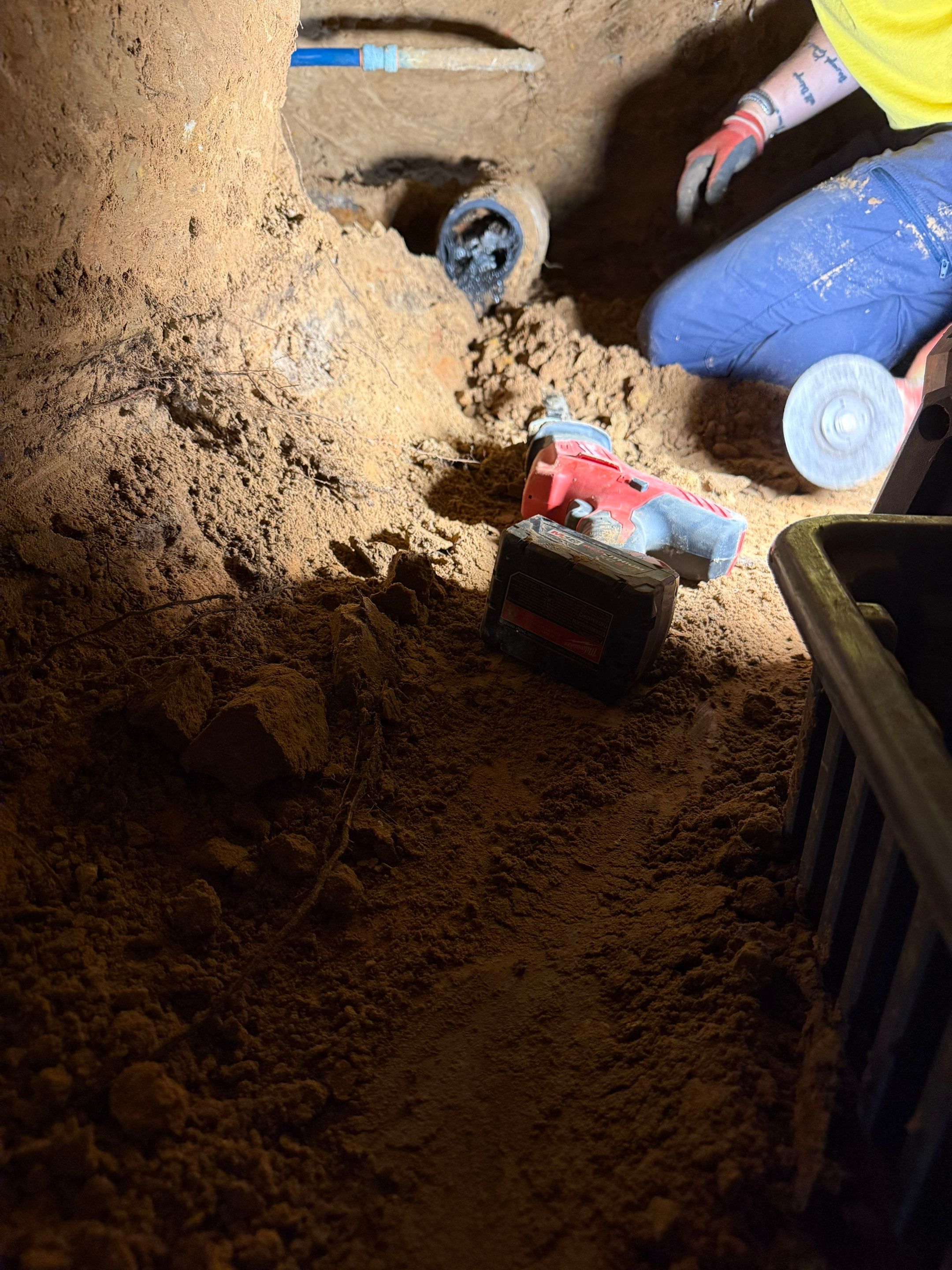 Drain Repipe Project in Mt Vernon by Rub-A-Dub Plumbing