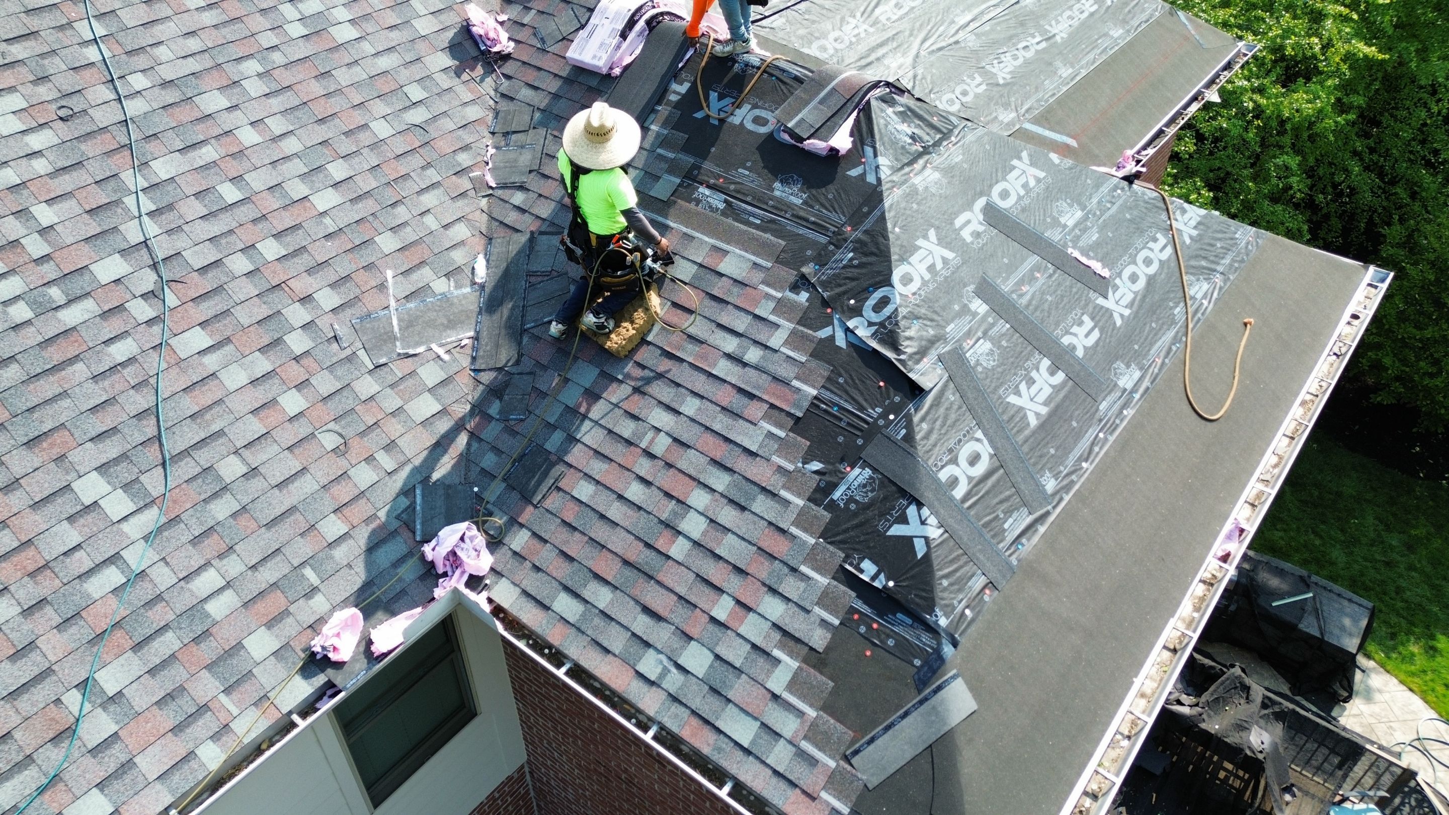 Residential Roofing Installation using Duration Series Shingles - Colonial Slate by RoofX 