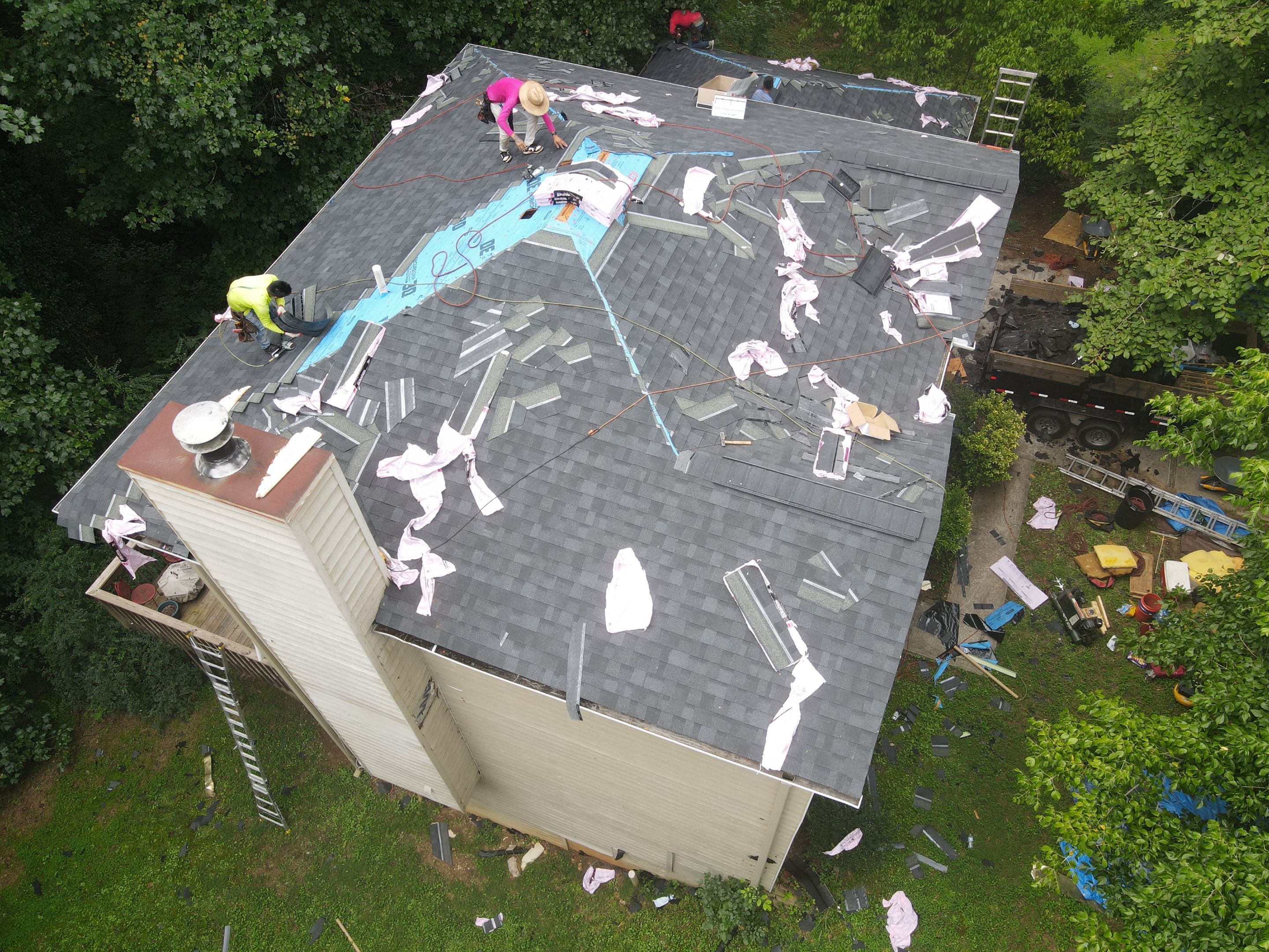 Residential Roofing Installation using Owens Corning by Inspector Roofing and Restoration