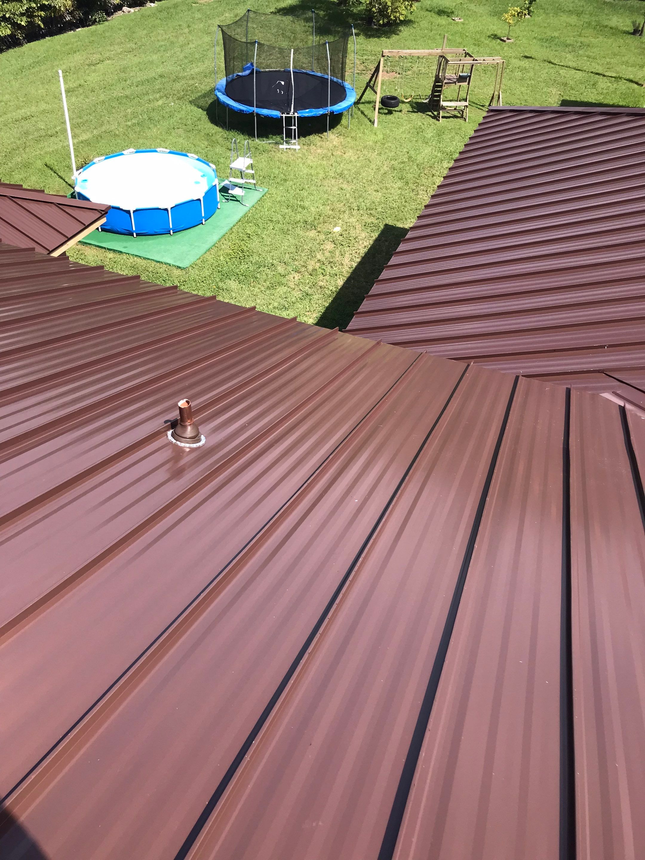 Metal Roof - Galvalume - Mansard Brown by Istueta Roofing