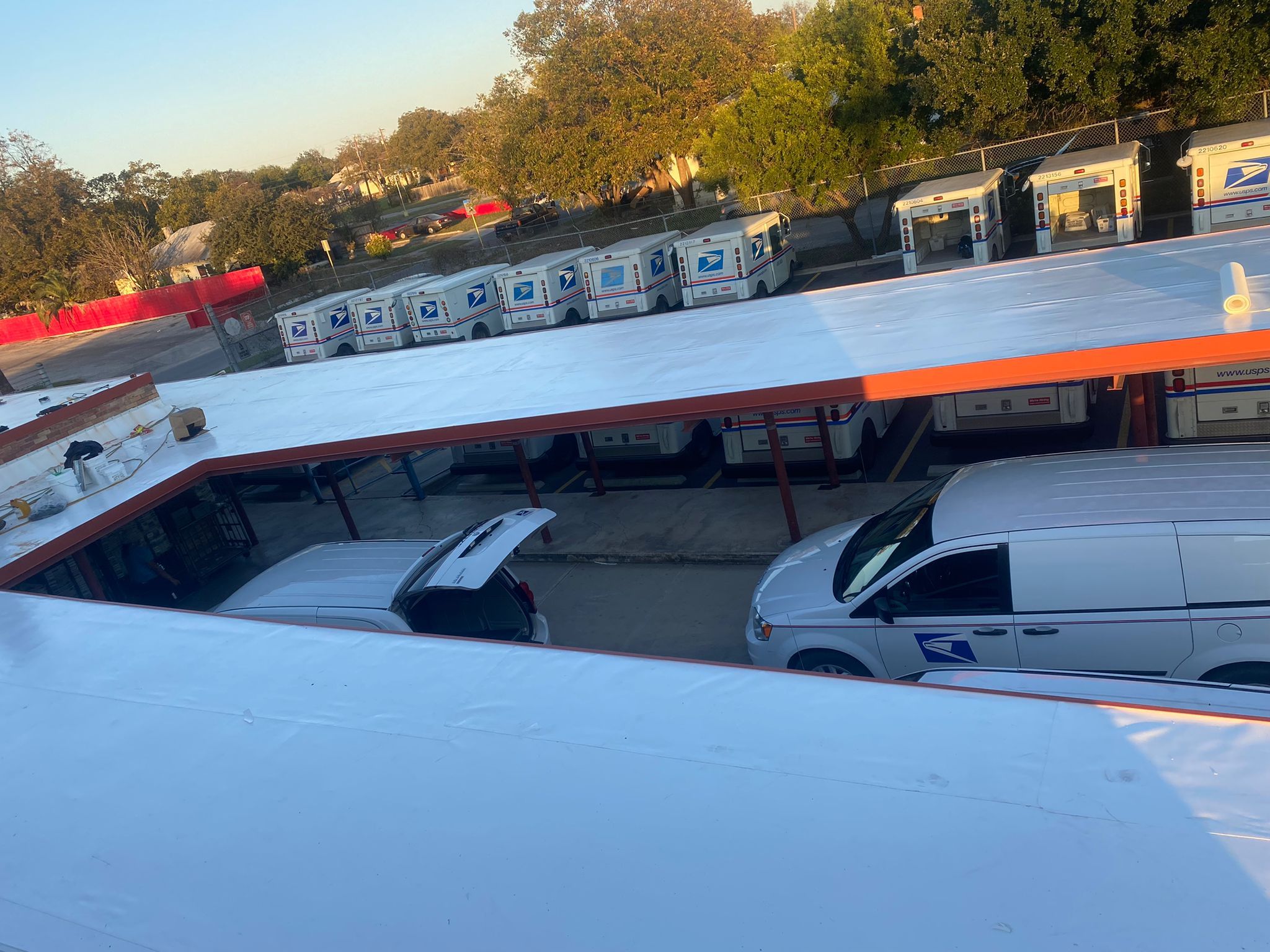 San Antonio Post Office Recover with a 20 year NDL warranty by Grell Roofing, LLC